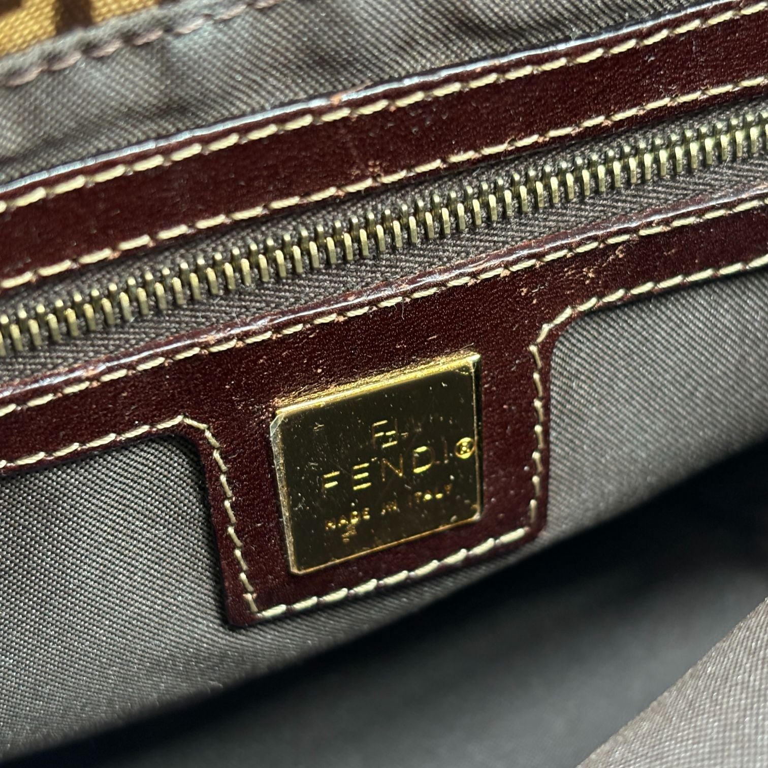 Fendi Flap Bag Brown Zucchino Monogram incl. Dustbag