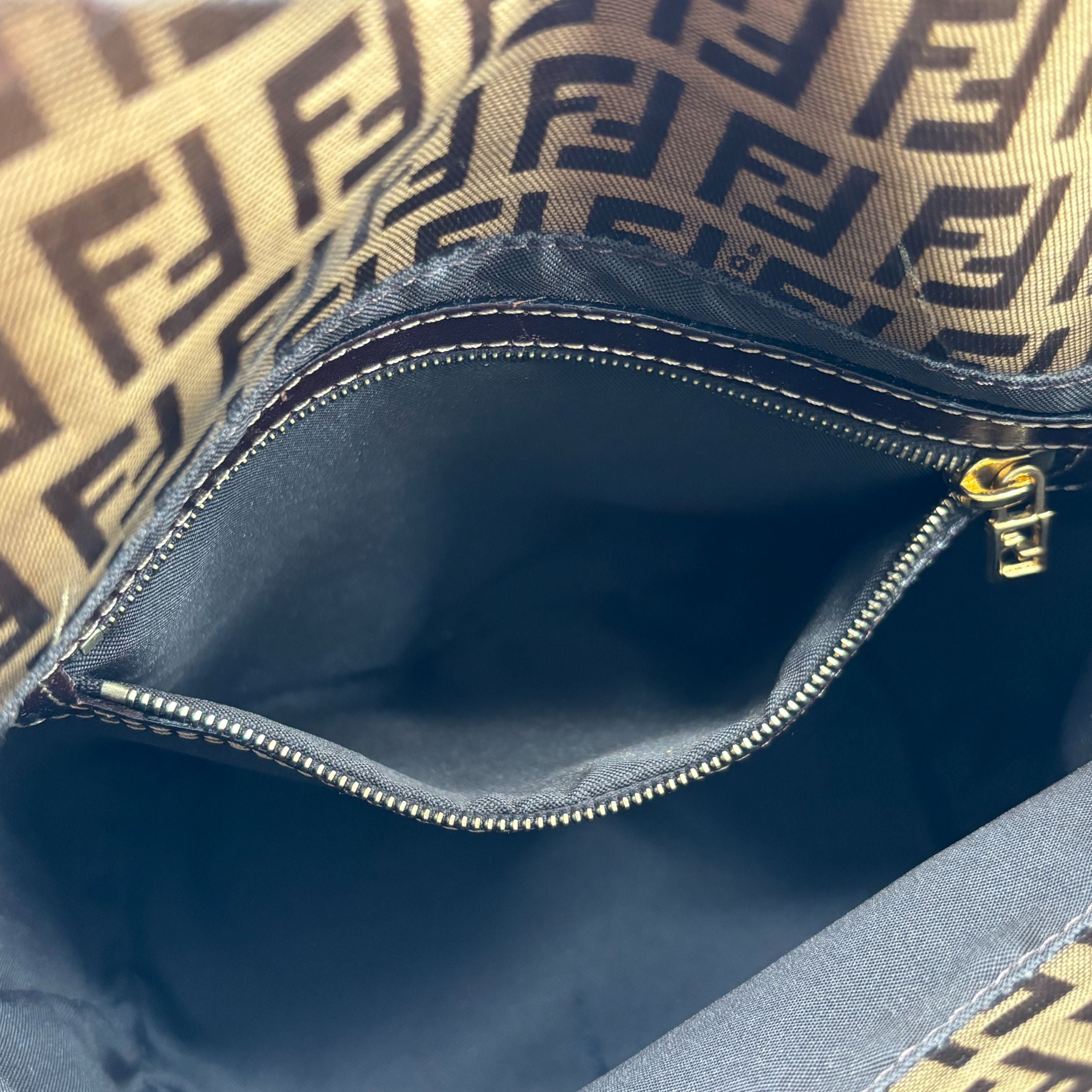 Fendi Flap Bag Brown Zucchino Monogram incl. Dustbag