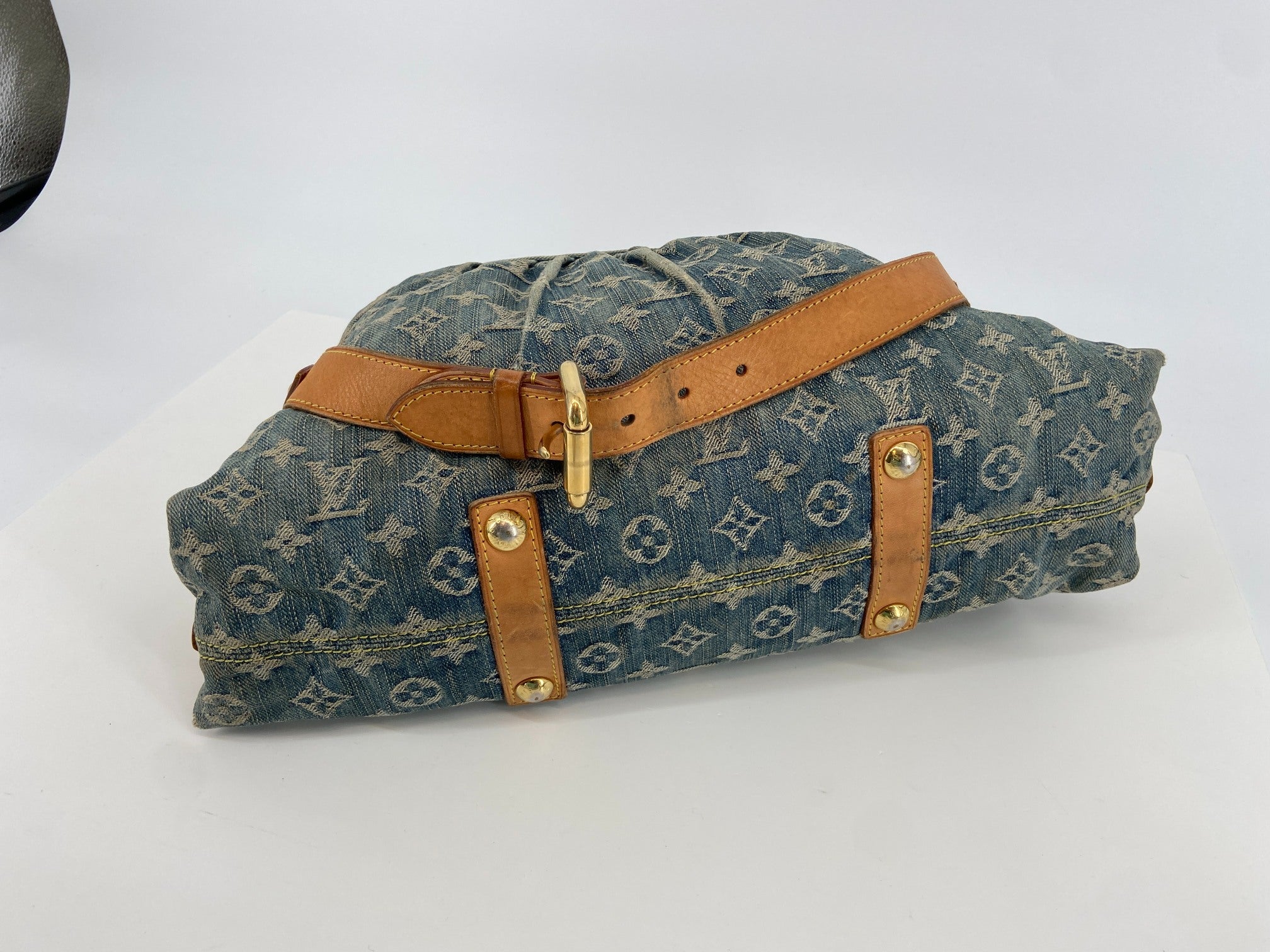 Louis Vuitton Neo Cabby MM Monogram Denim Bag Blue