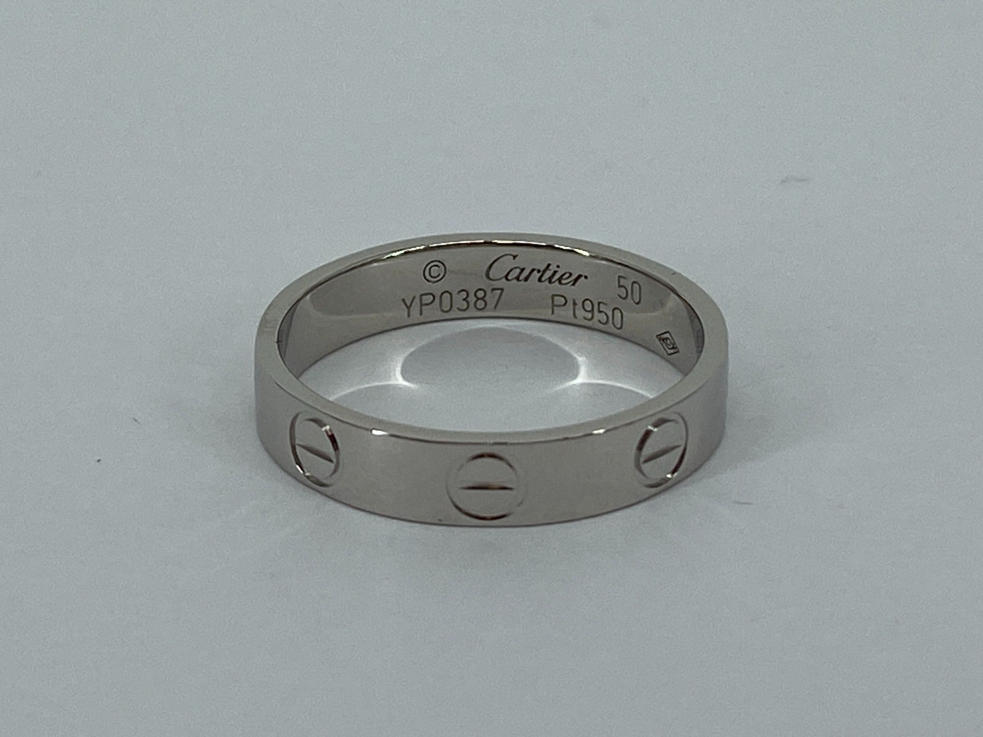 Cartier Love Ring Platinum Size 50