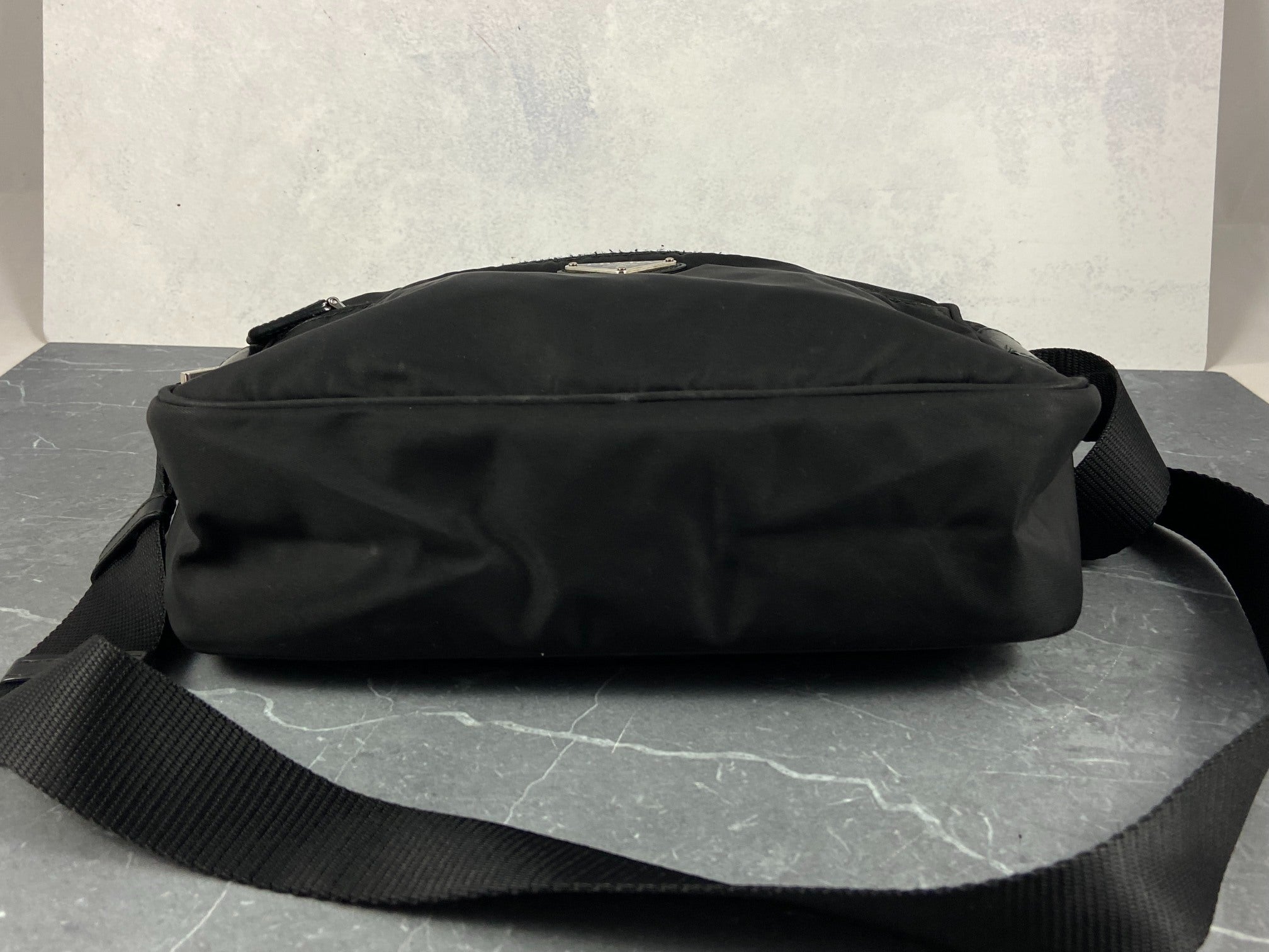 Prada BT0167 Vela Sport Nylon Shoulder / Messenger Bag Black