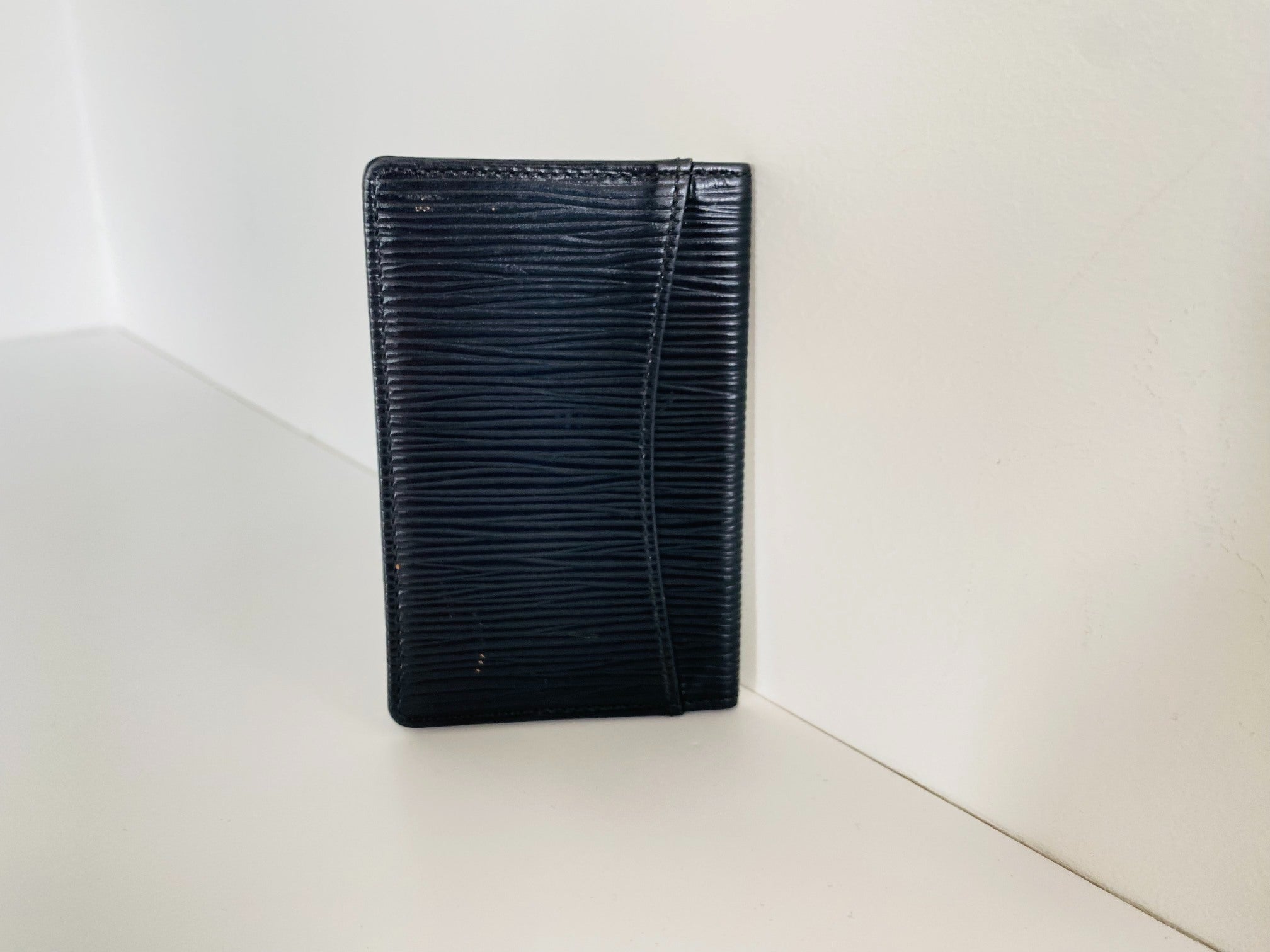 Louis Vuitton Bifold Card Case Black Epi Leather