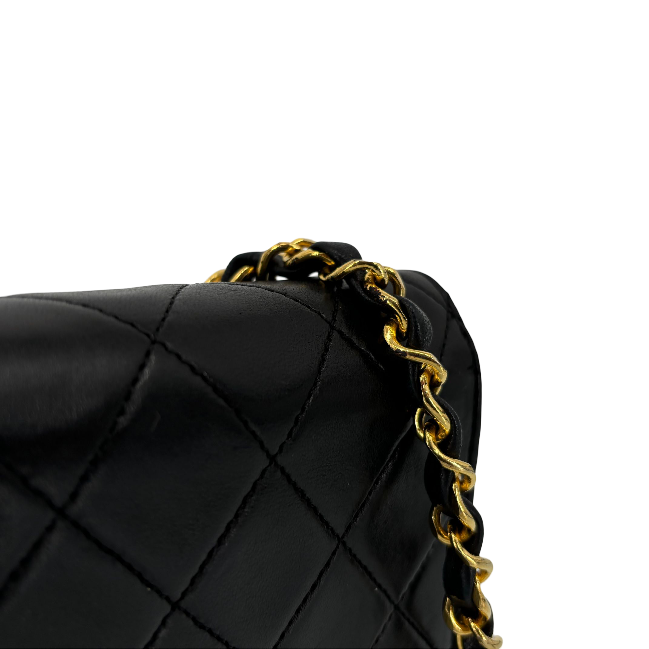 Chanel Full Flap Bag Push-Lock Black Matelassé Leather incl. Box