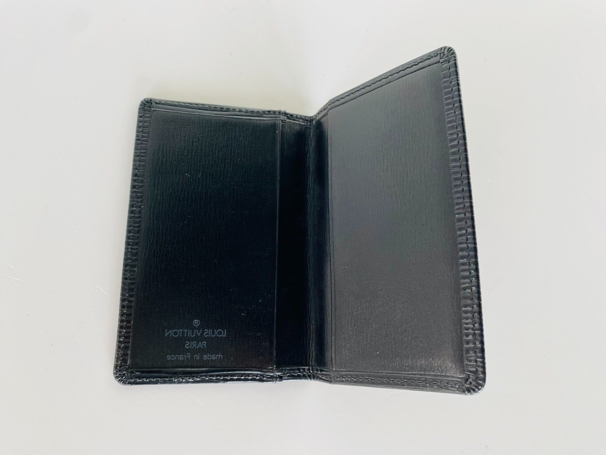 Louis Vuitton Bifold Card Case Black Epi Leather