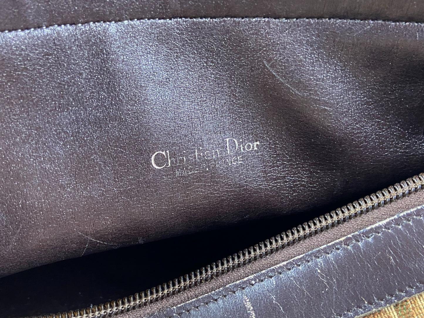 Christian Dior Bowling Bag Brown Trotter Monogram