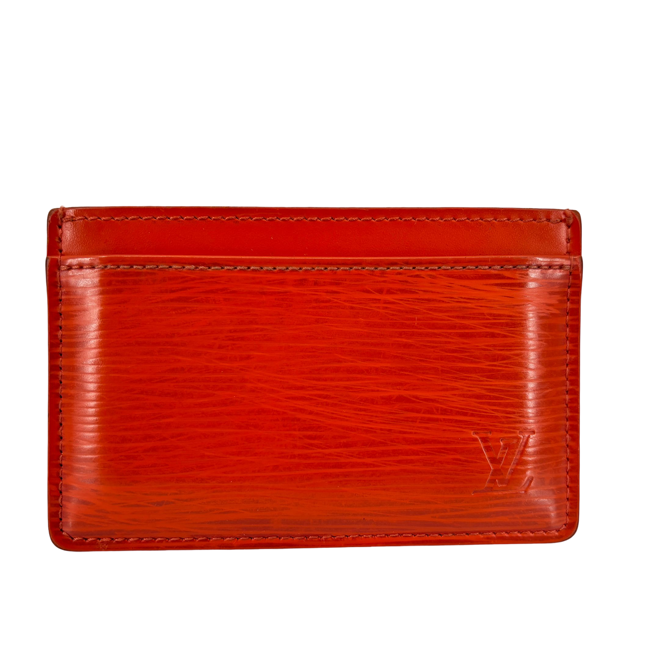 Louis Vuitton Porte-cartes Simple Cardholder Orange Epi Leather