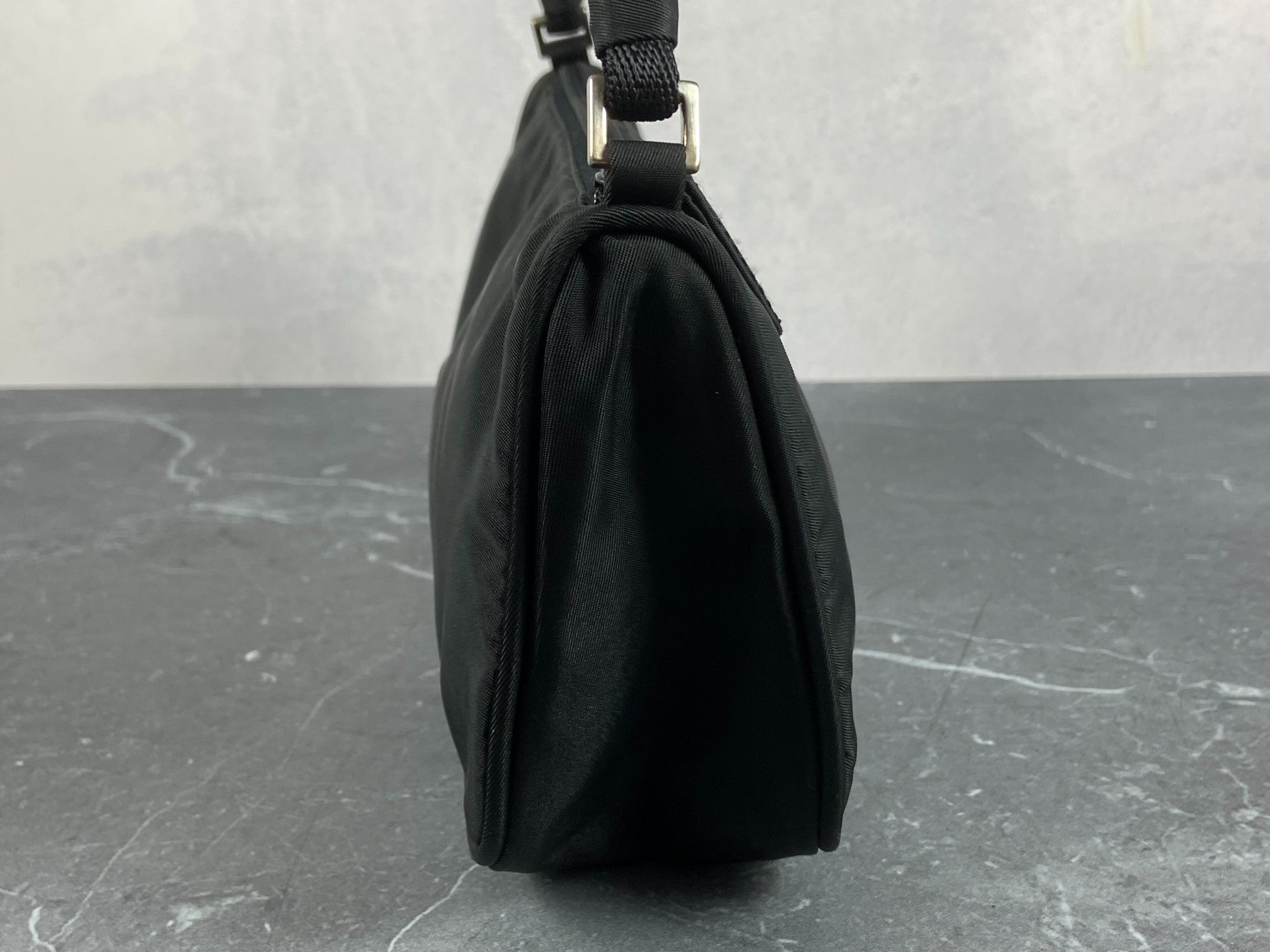 Prada Tessuto Hobo Mini Bag / Pochette Accessoires Black