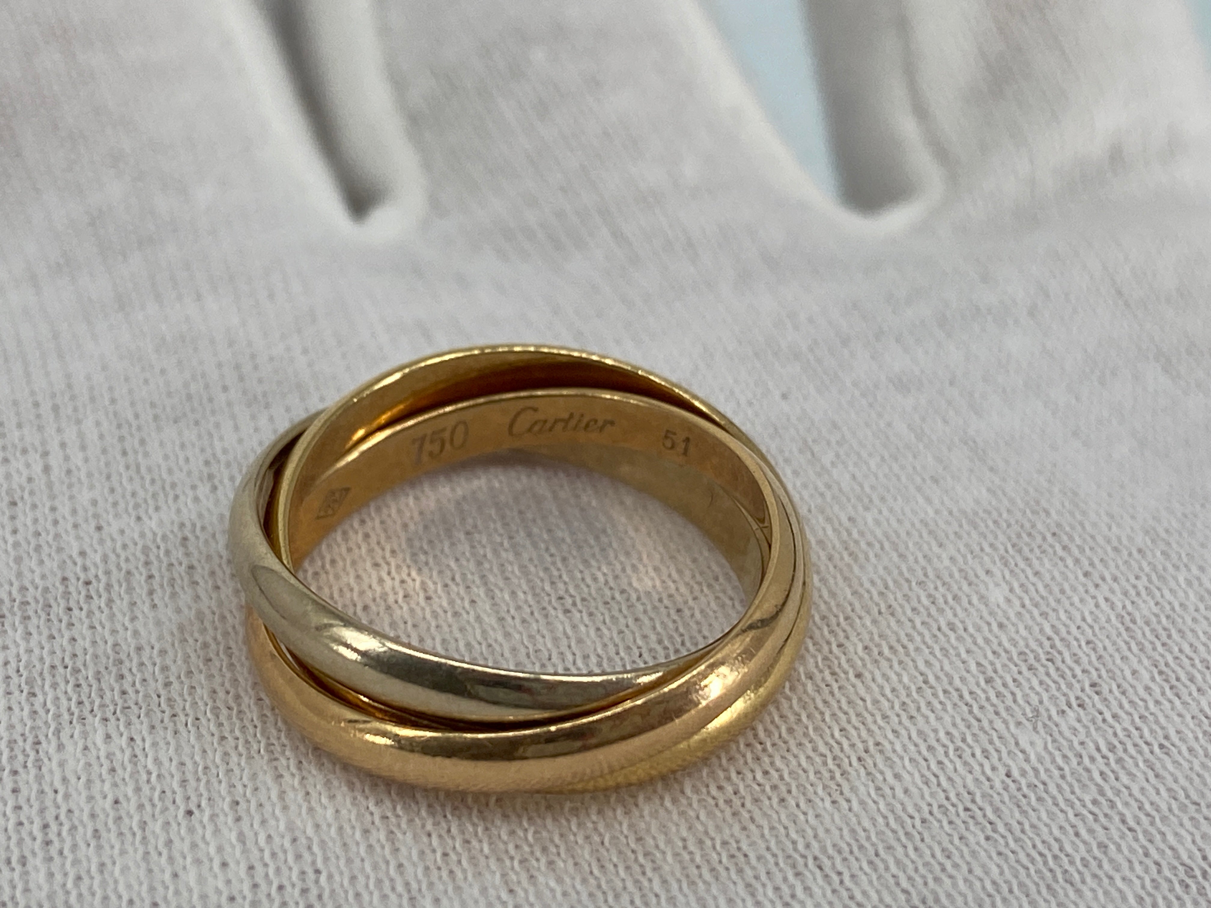 Cartier Trinity Ring Gold Size 51