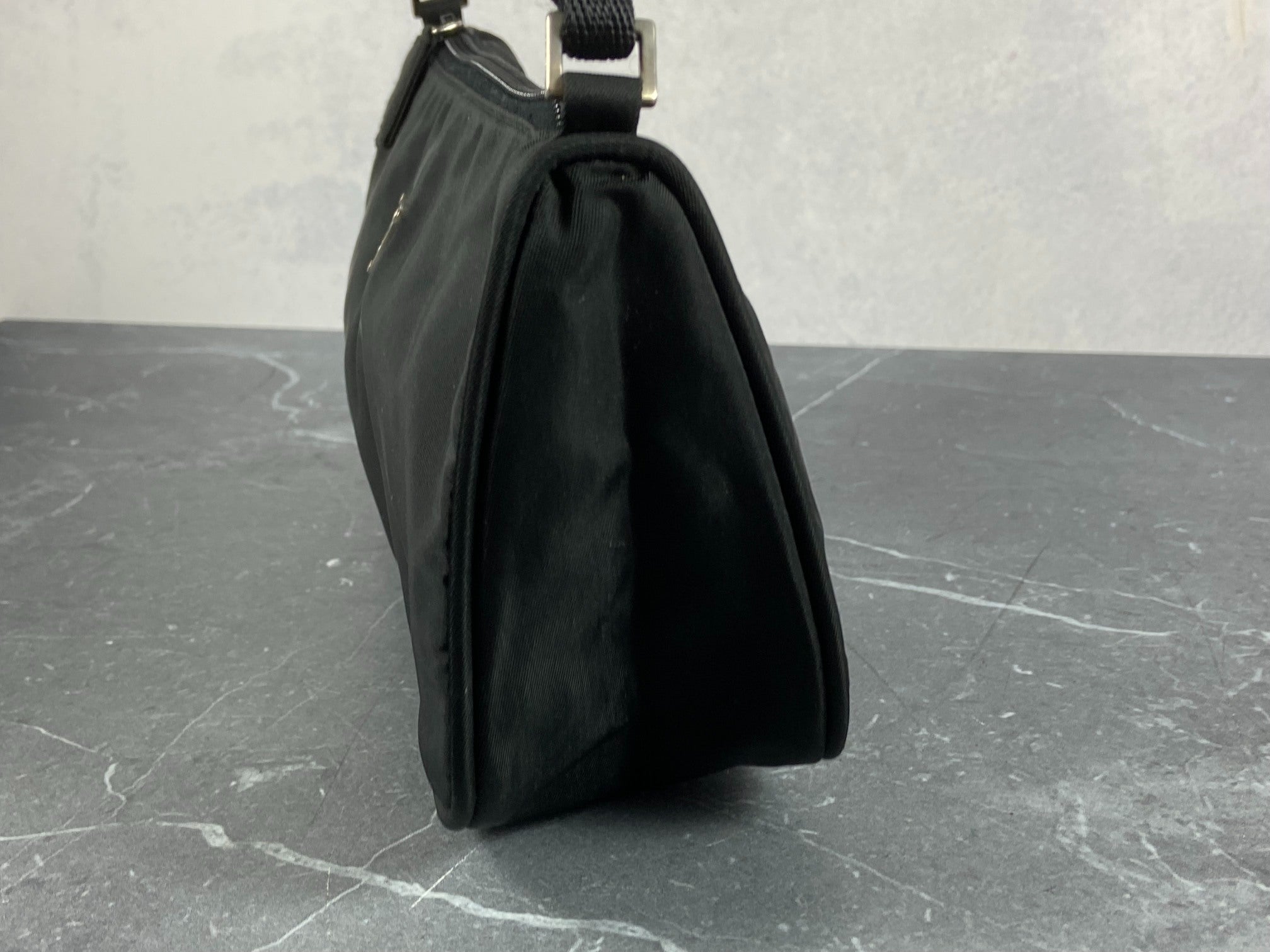 Prada Tessuto Hobo Mini Bag / Pochette Accessoires Black