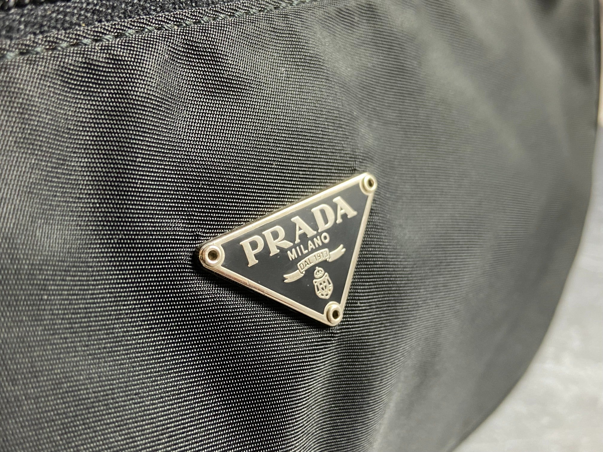 Prada Tessuto Hobo Mini Bag / Pochette Accessoires Black