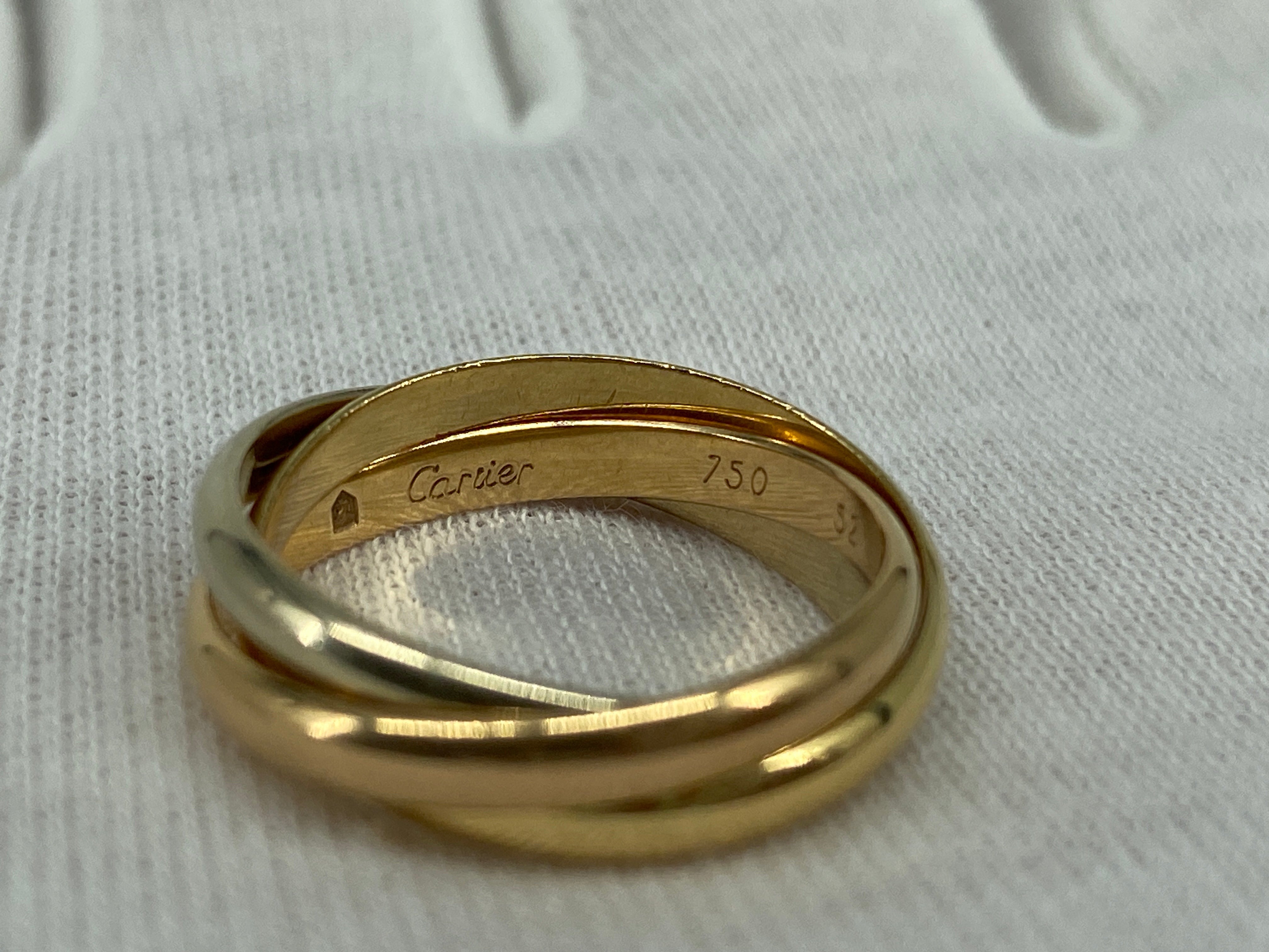 Cartier Trinity Ring Gold Size 52