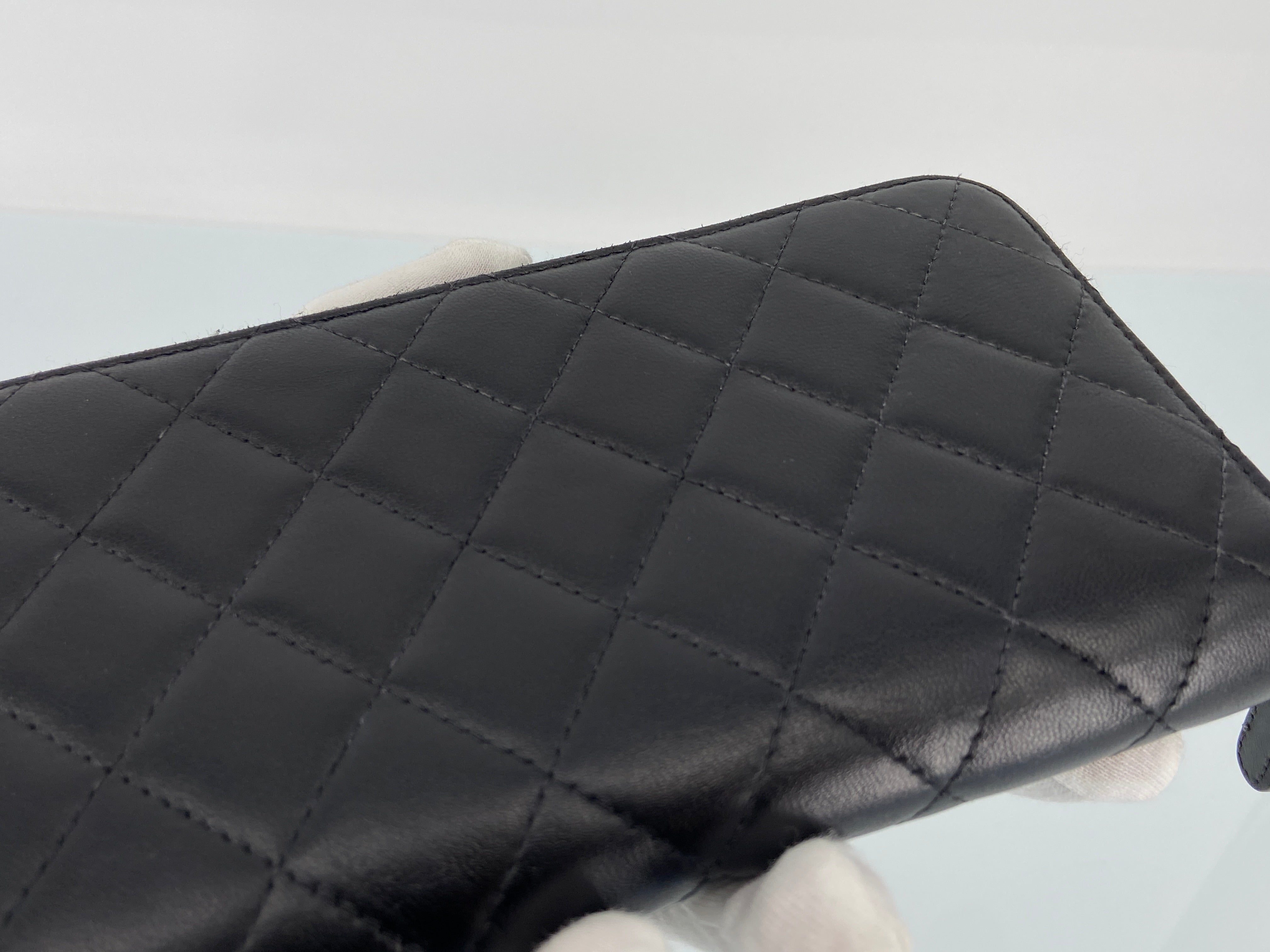 Chanel CC Zippy Wallet Black Quilted Leather