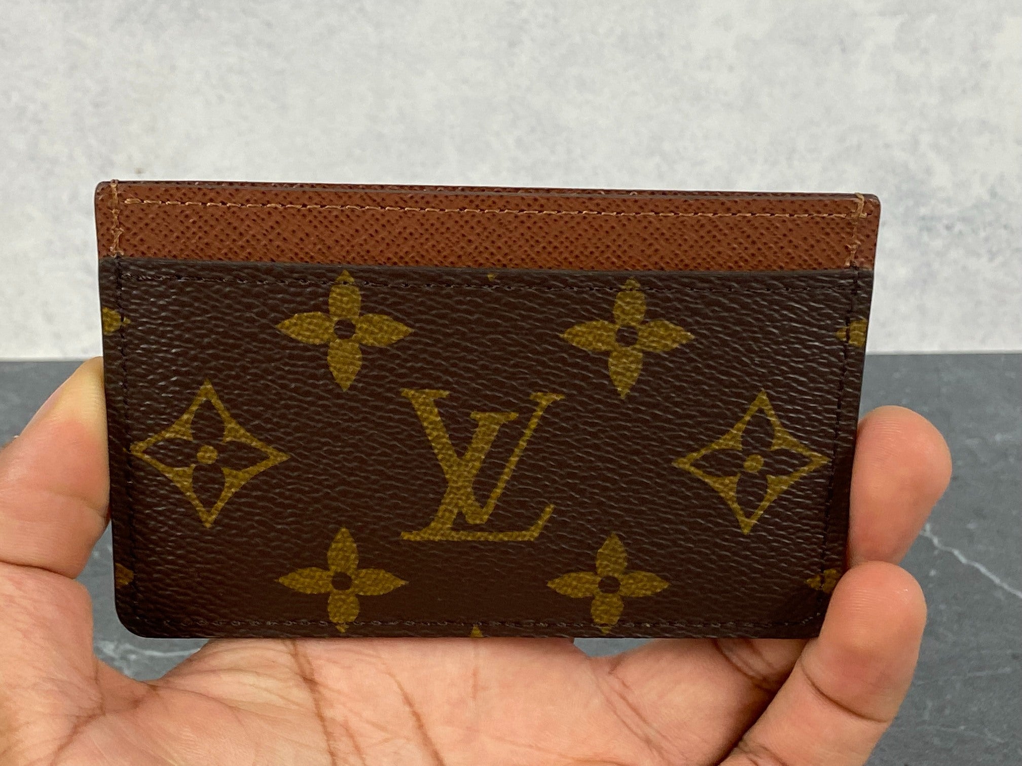 Louis Vuitton Porte-cartes Simple Cardholder Monogram Canvas Armagnac