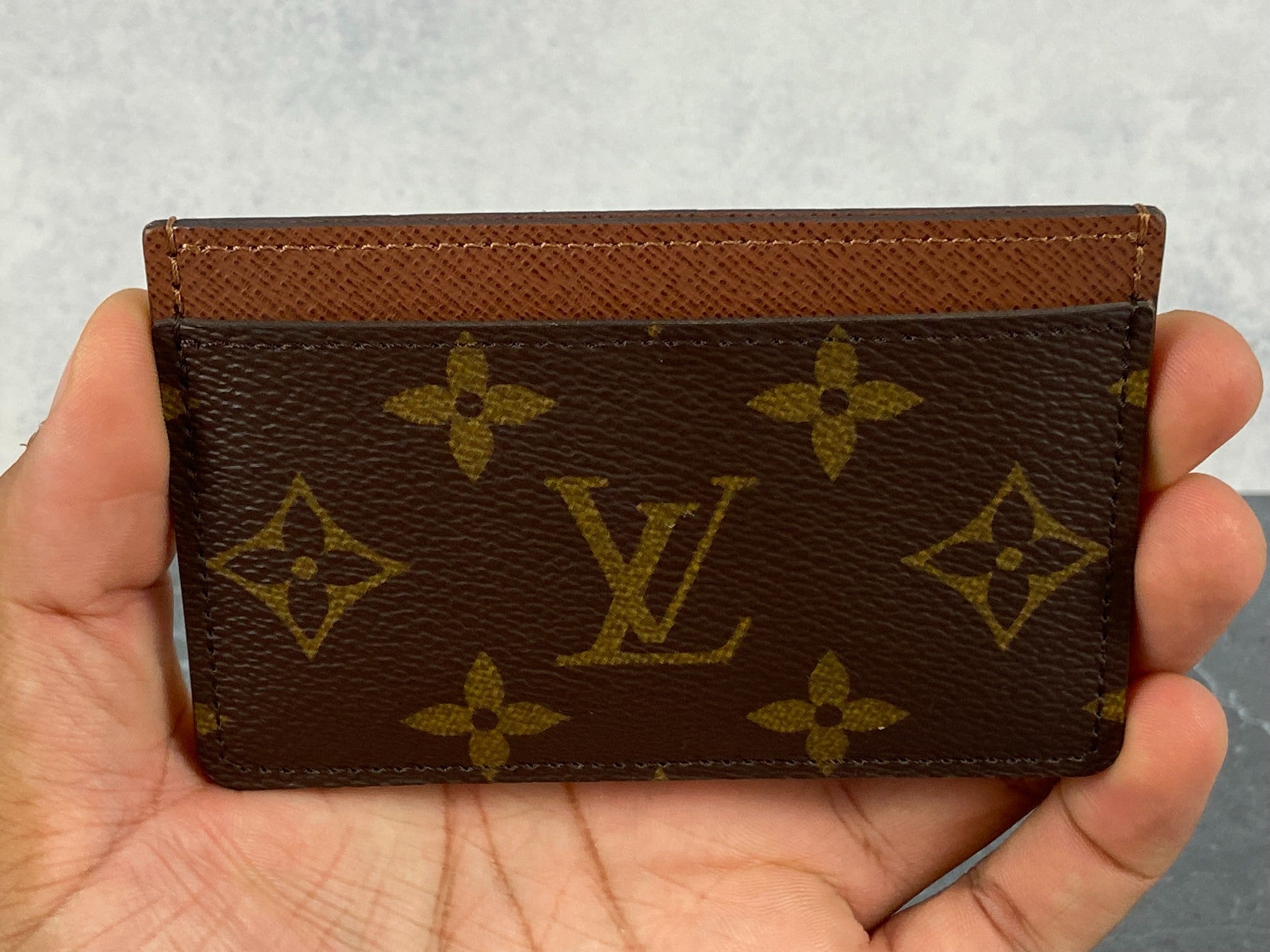 Louis Vuitton Porte-cartes Simple Cardholder Monogram Canvas Armagnac