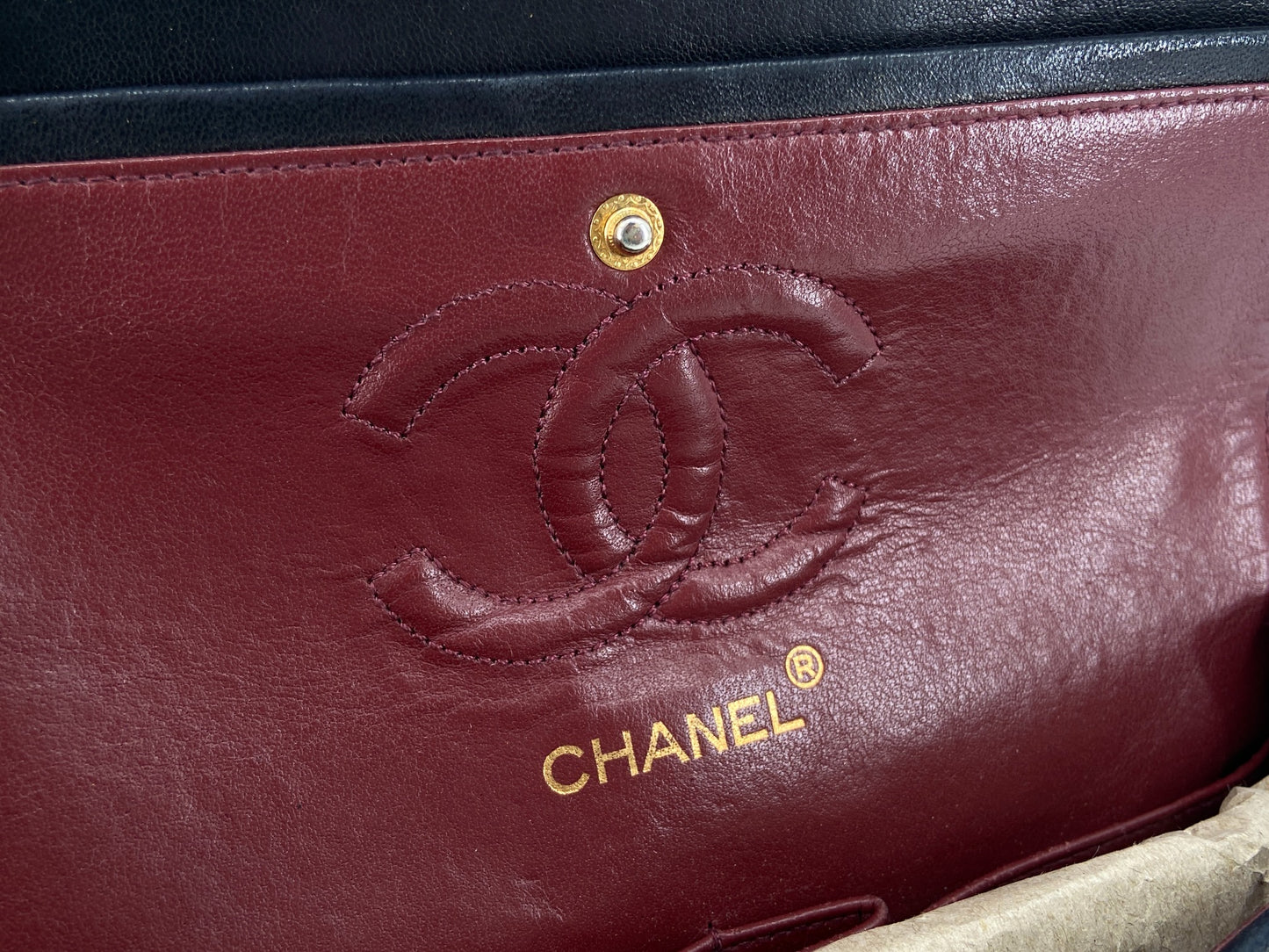 Chanel Timeless / Classique Double Flap Bag Black Lambskin Quilted Matelasse Leather
