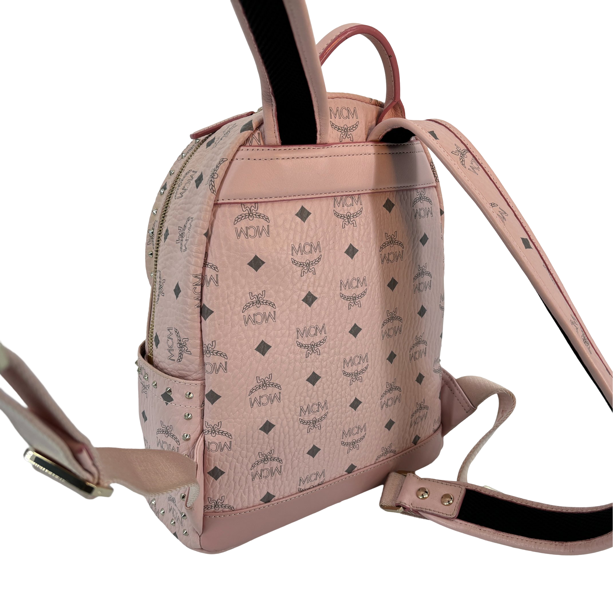 MCM Backpack Rose Visetos Cognac Monogram