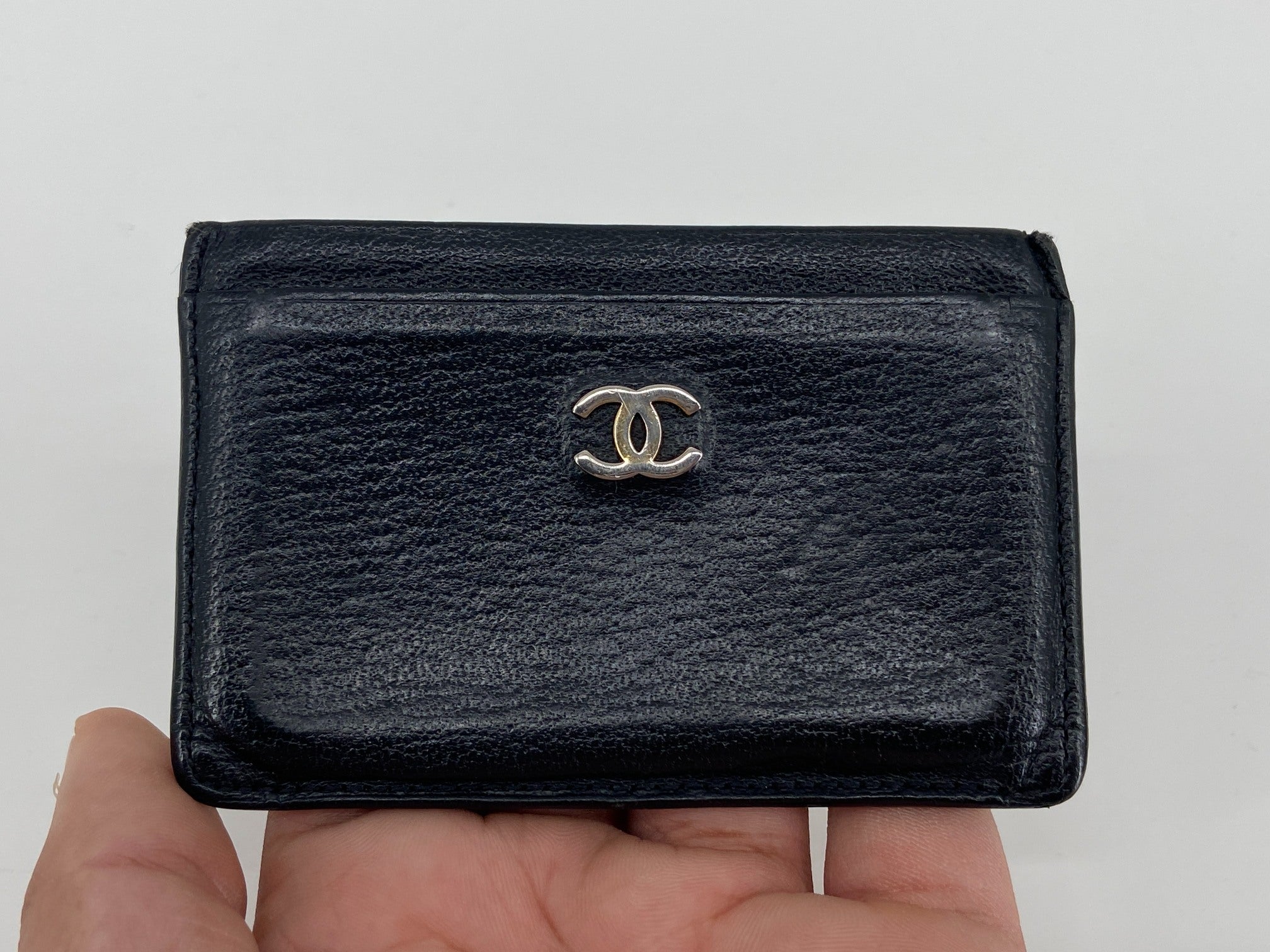 Chanel Cardholder Black Leather