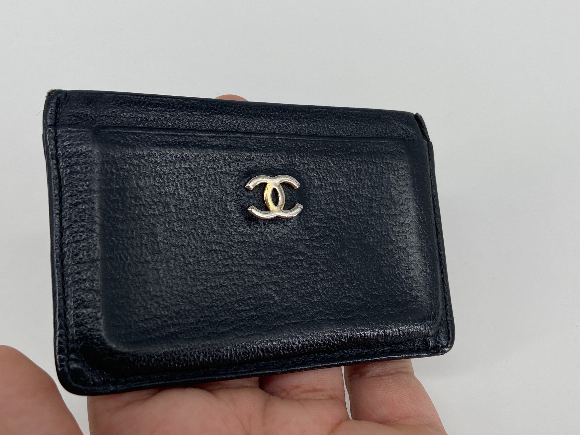 Chanel Cardholder Black Leather