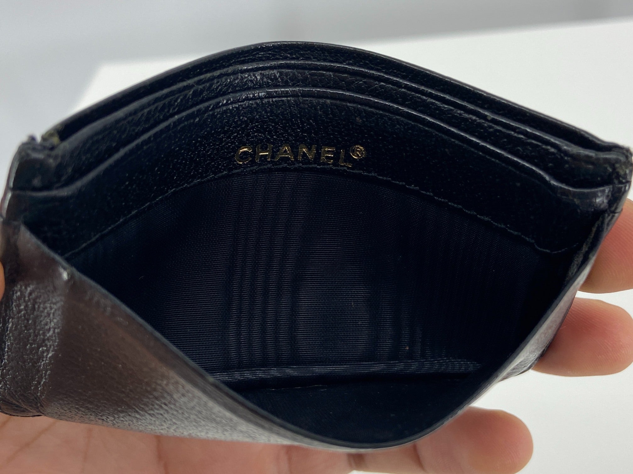 Chanel Cardholder Black Leather