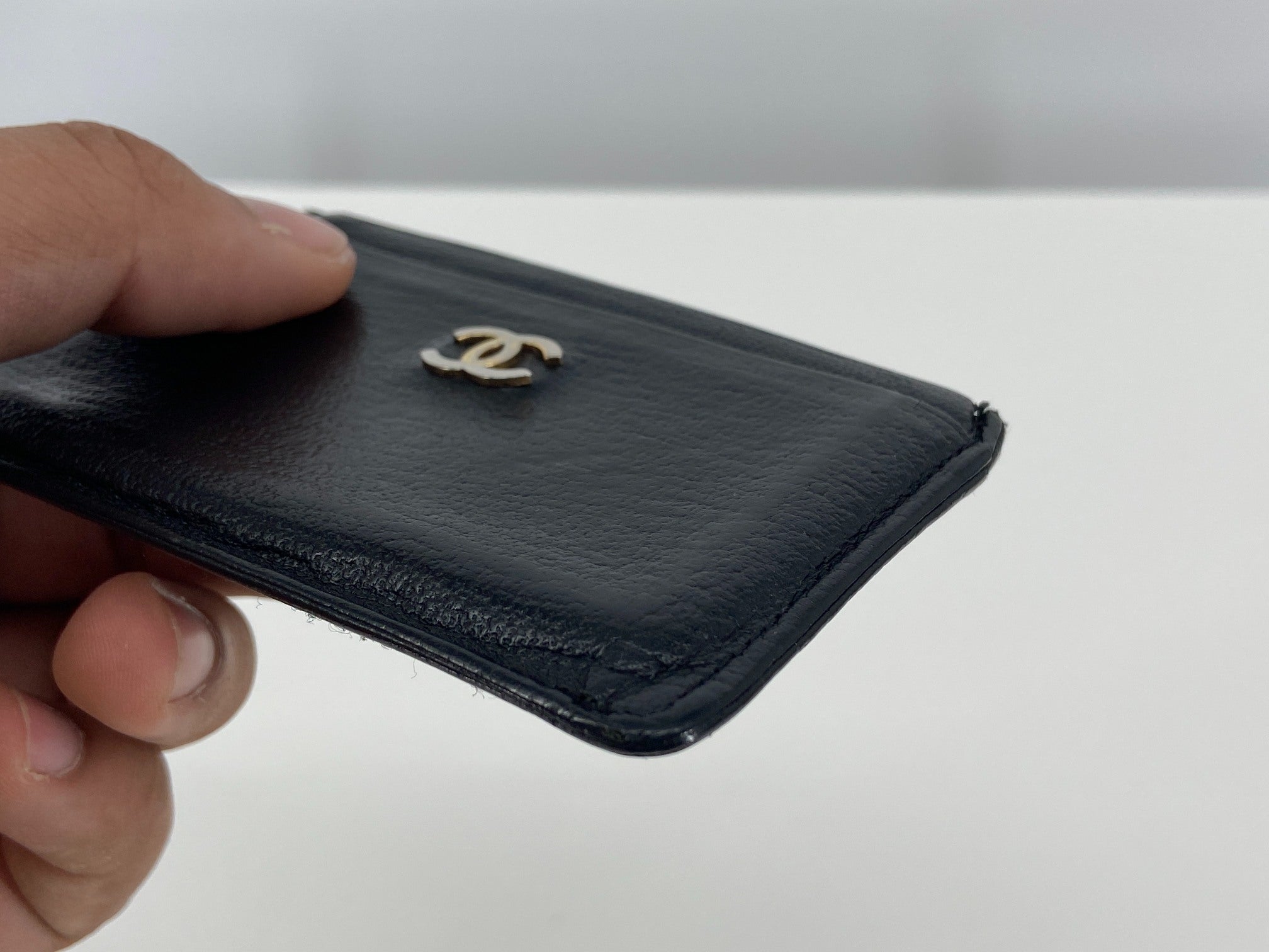 Chanel Cardholder Black Leather