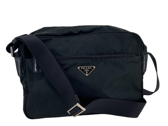 Prada B9061 Vela Sport Nylon Shoulder / Messenger Bag Black