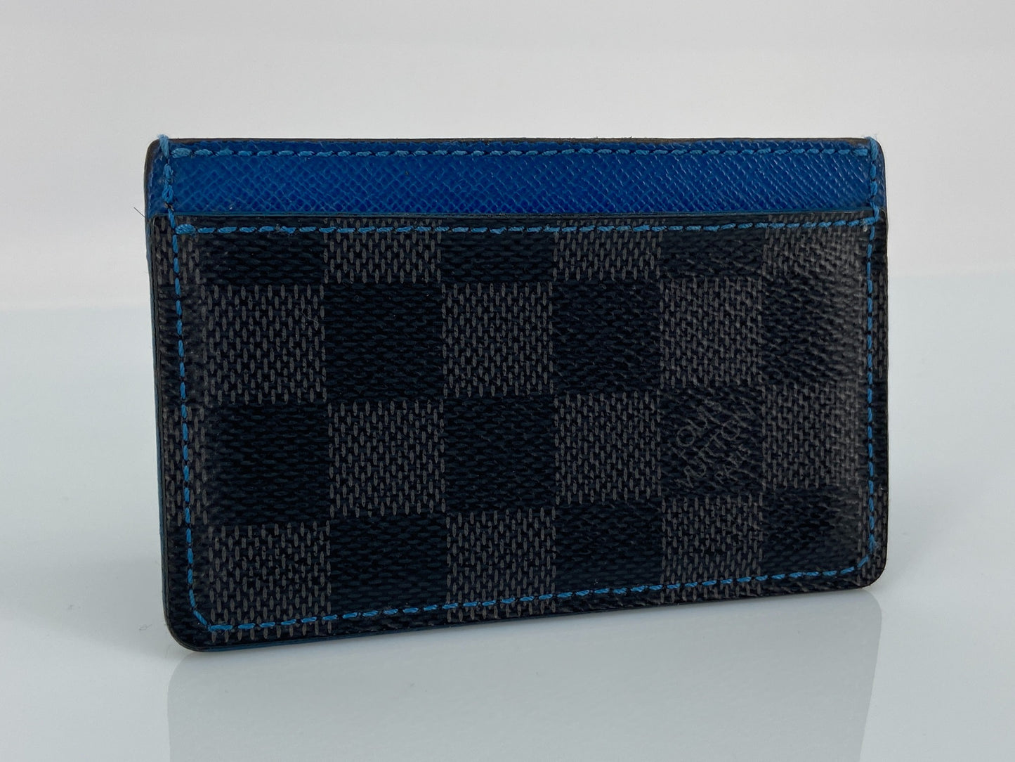 Louis Vuitton Porte-cartes Simple Cardholder Damier Graphite Canvas Blue