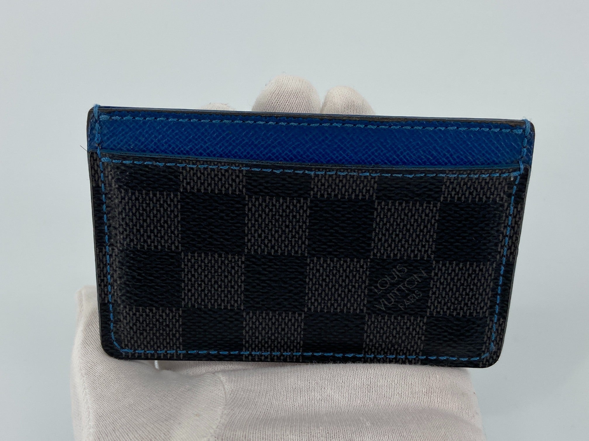 Louis Vuitton Porte-cartes Simple Cardholder Damier Graphite Canvas Blue