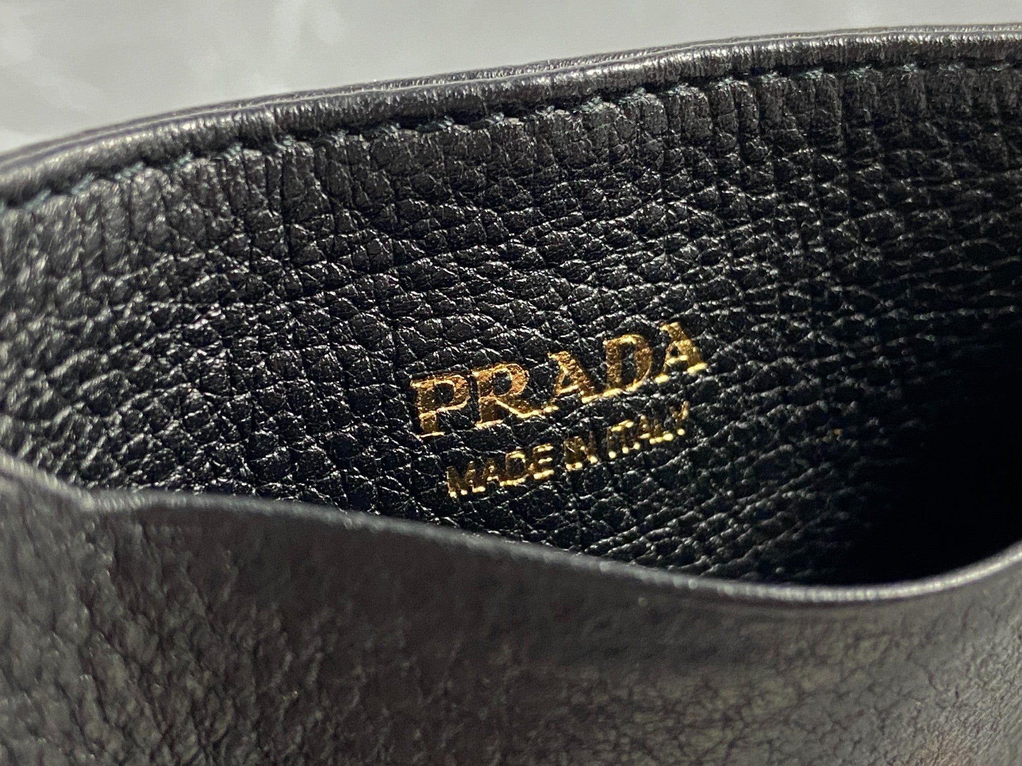 Prada Cardholder Black Leather