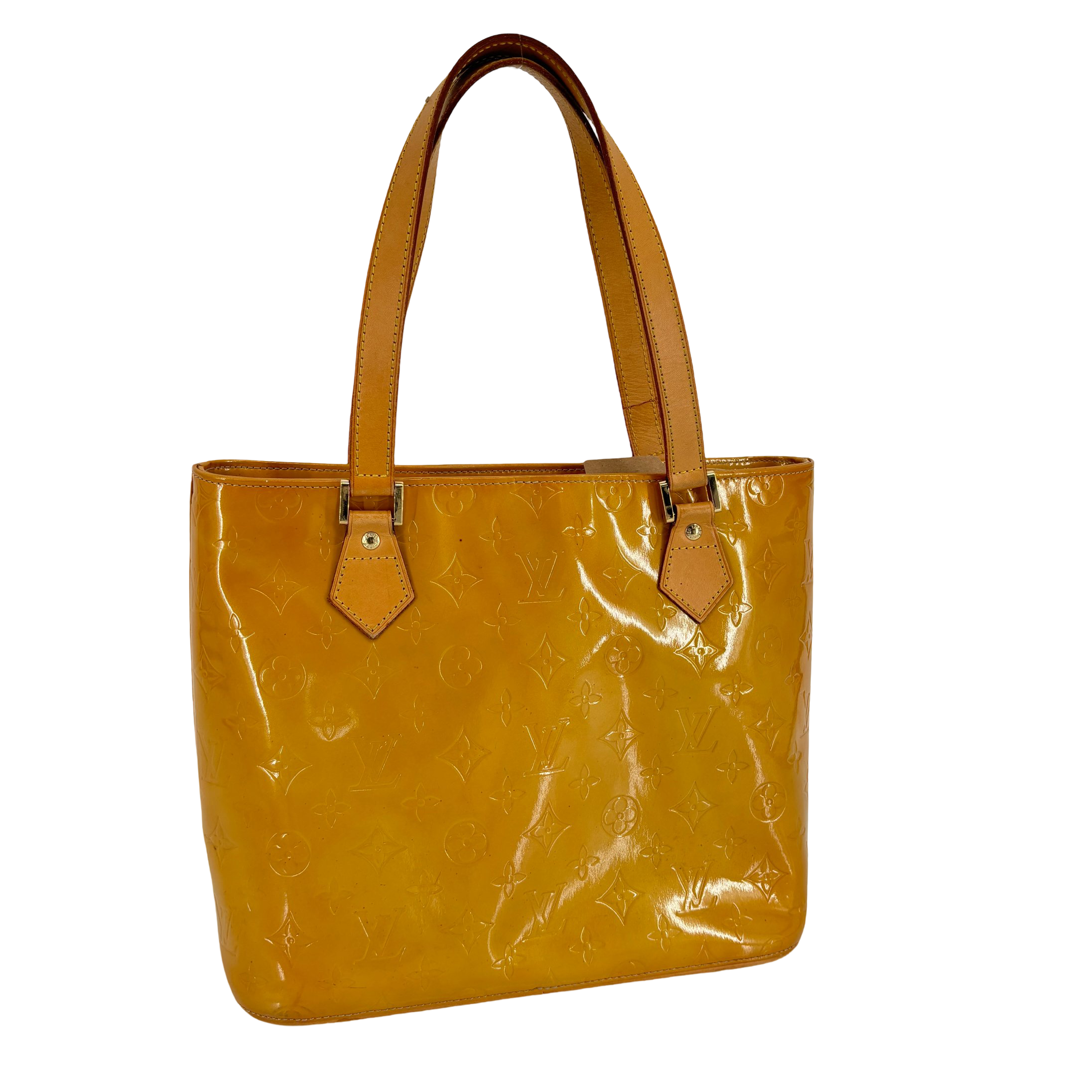 Louis Vuitton Houston Bag Yellow Vernis Leather