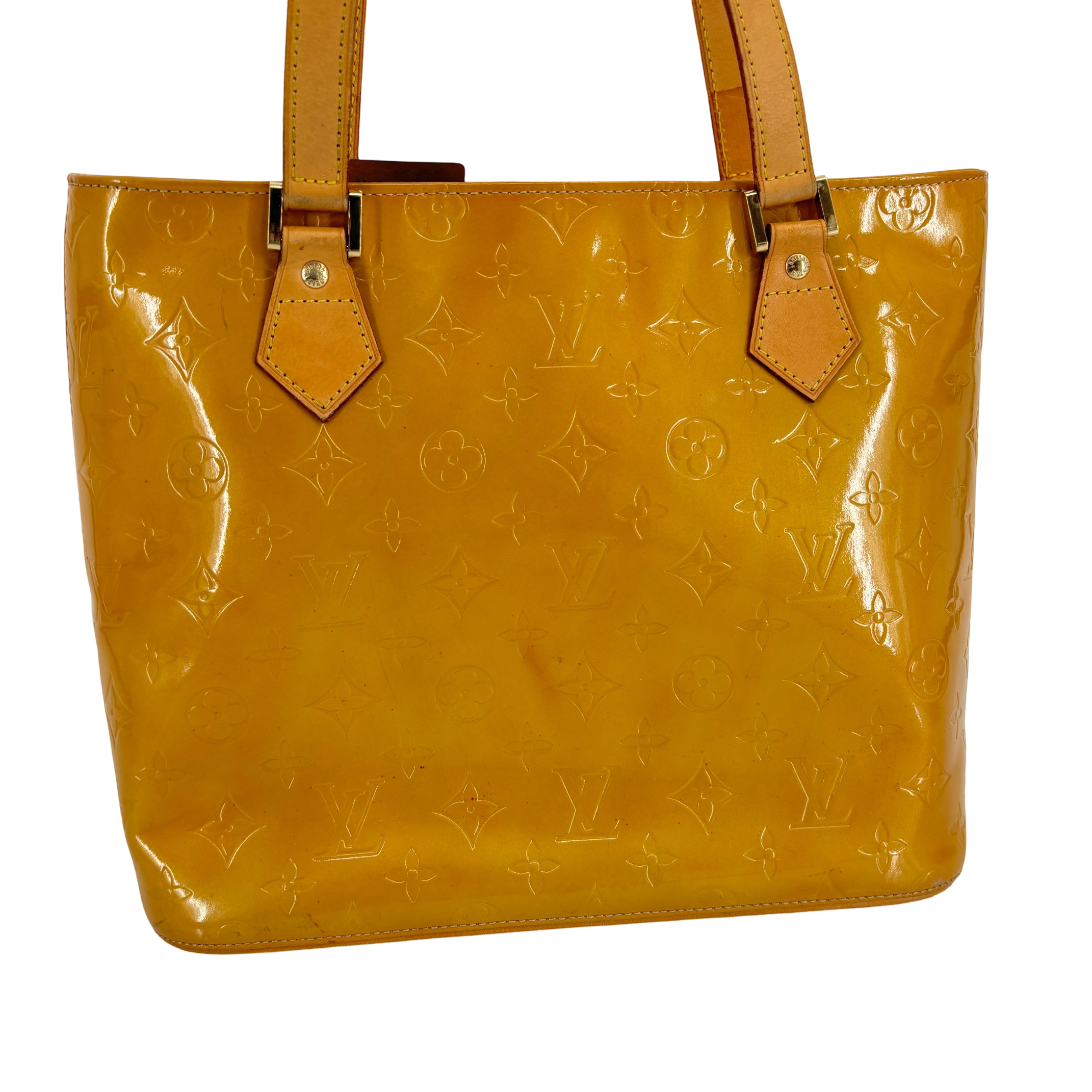 Louis Vuitton Houston Bag Yellow Vernis Leather