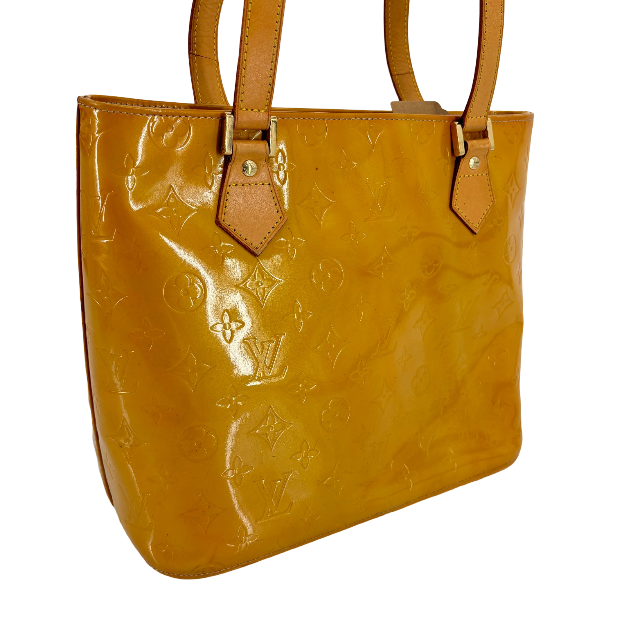 Louis Vuitton Houston Bag Yellow Vernis Leather