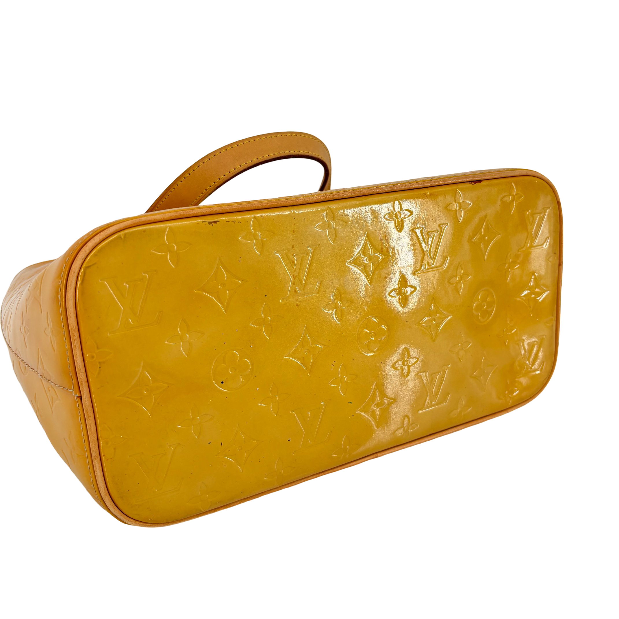 Louis Vuitton Houston Bag Yellow Vernis Leather