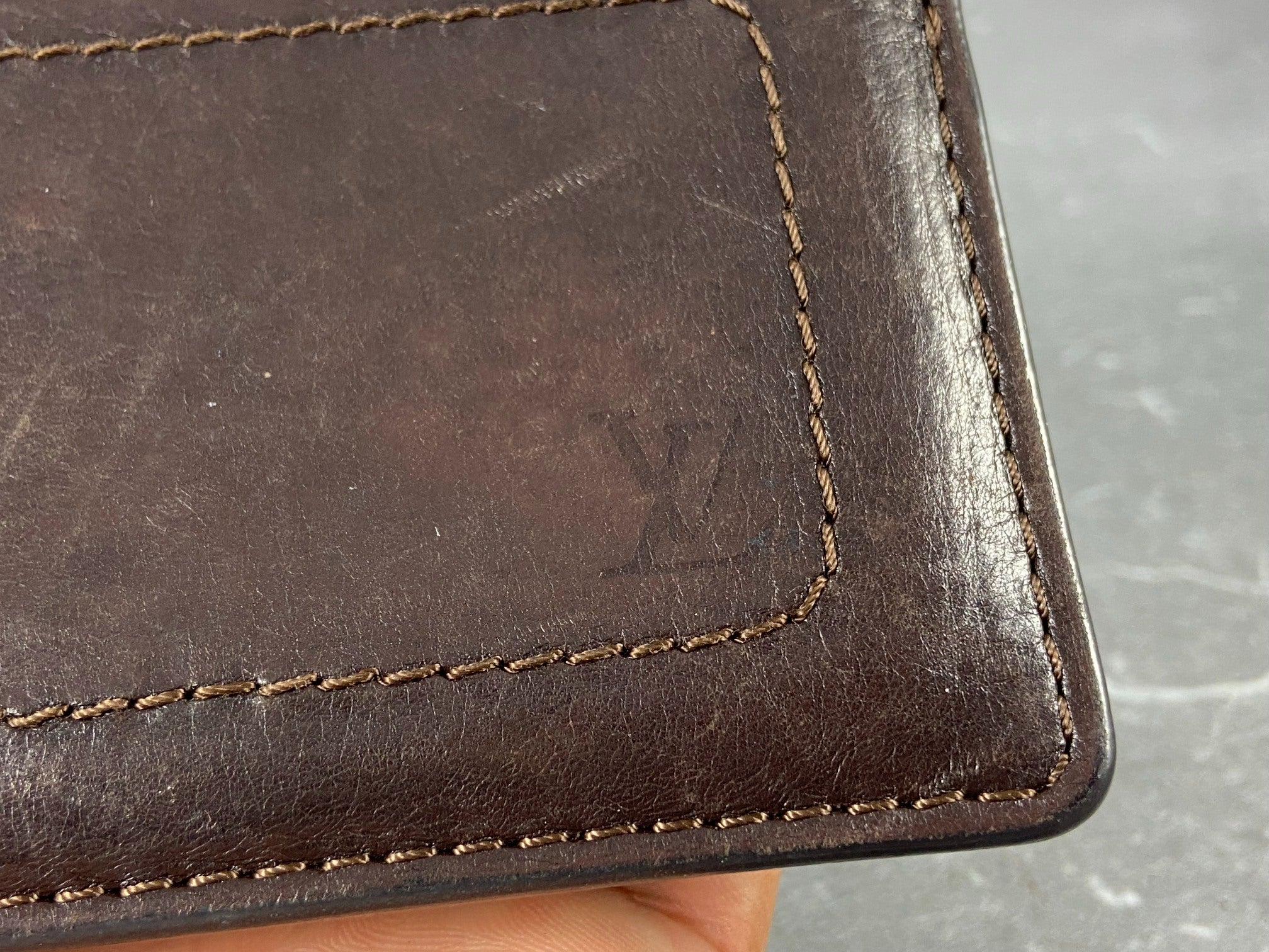 Louis Vuitton Cardholder Brown Utah Leather