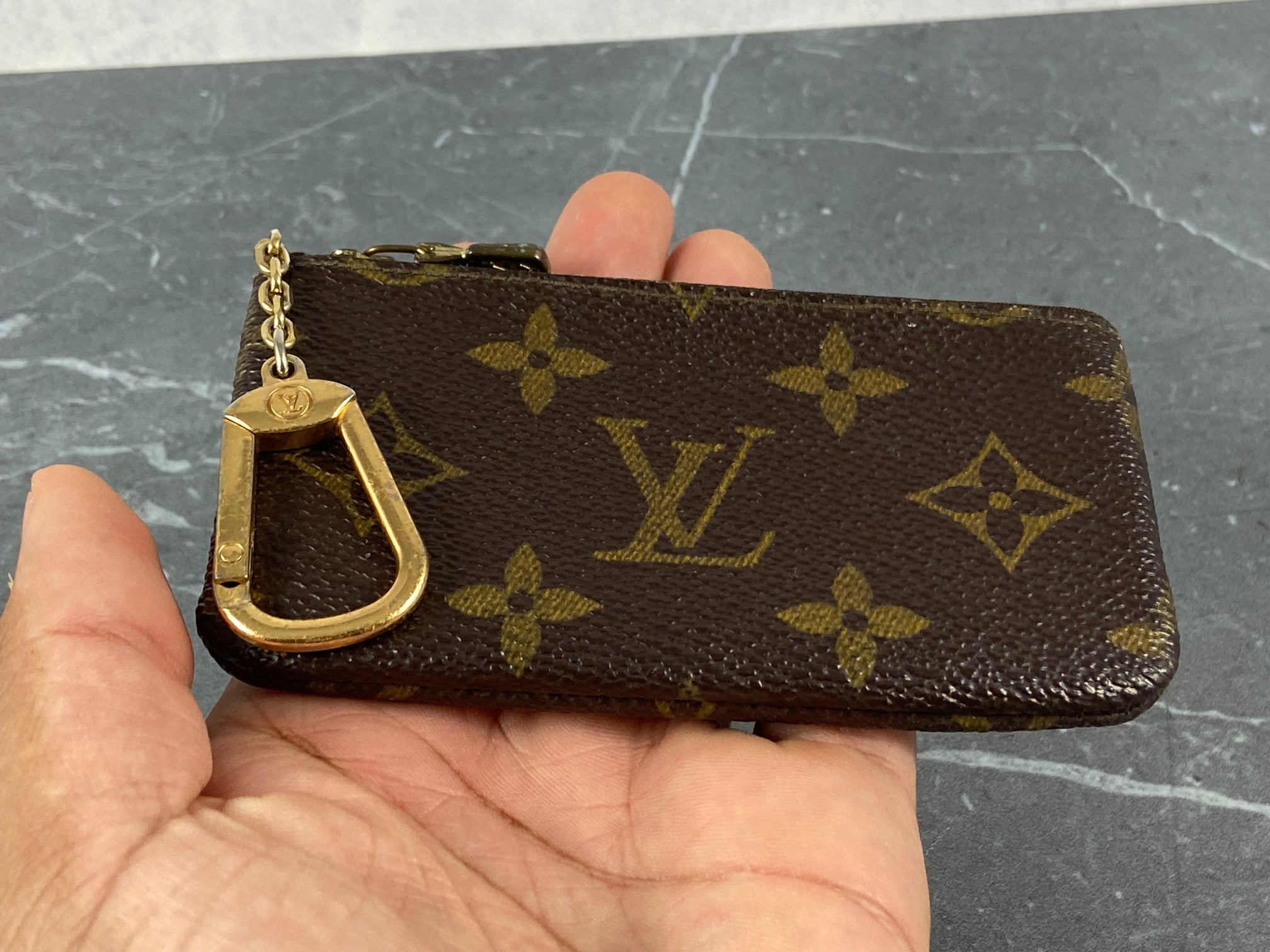 Louis Vuitton Pochette Cles Key Pouch Monogram Canvas