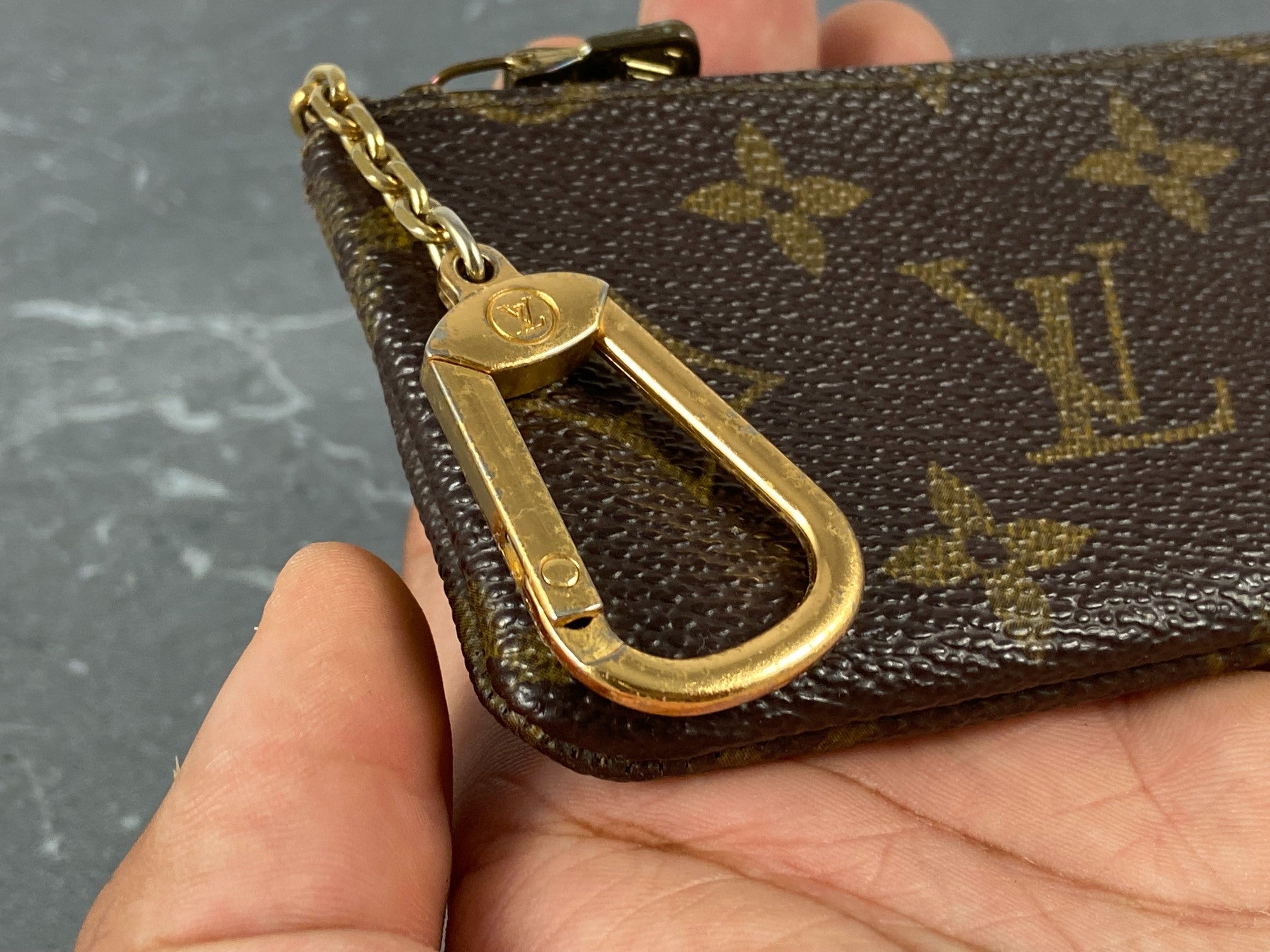 Louis Vuitton Pochette Cles Key Pouch Monogram Canvas