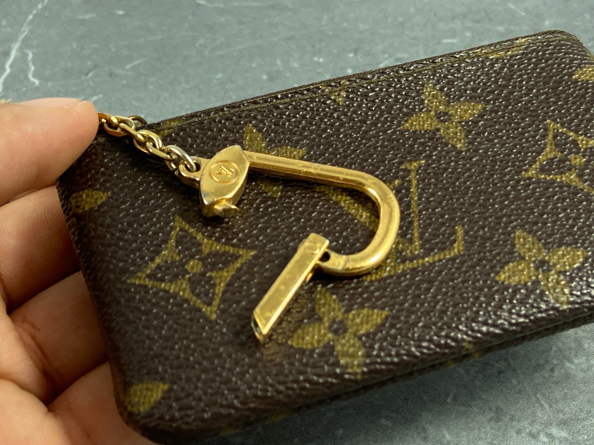 Louis Vuitton Pochette Cles Key Pouch Monogram Canvas