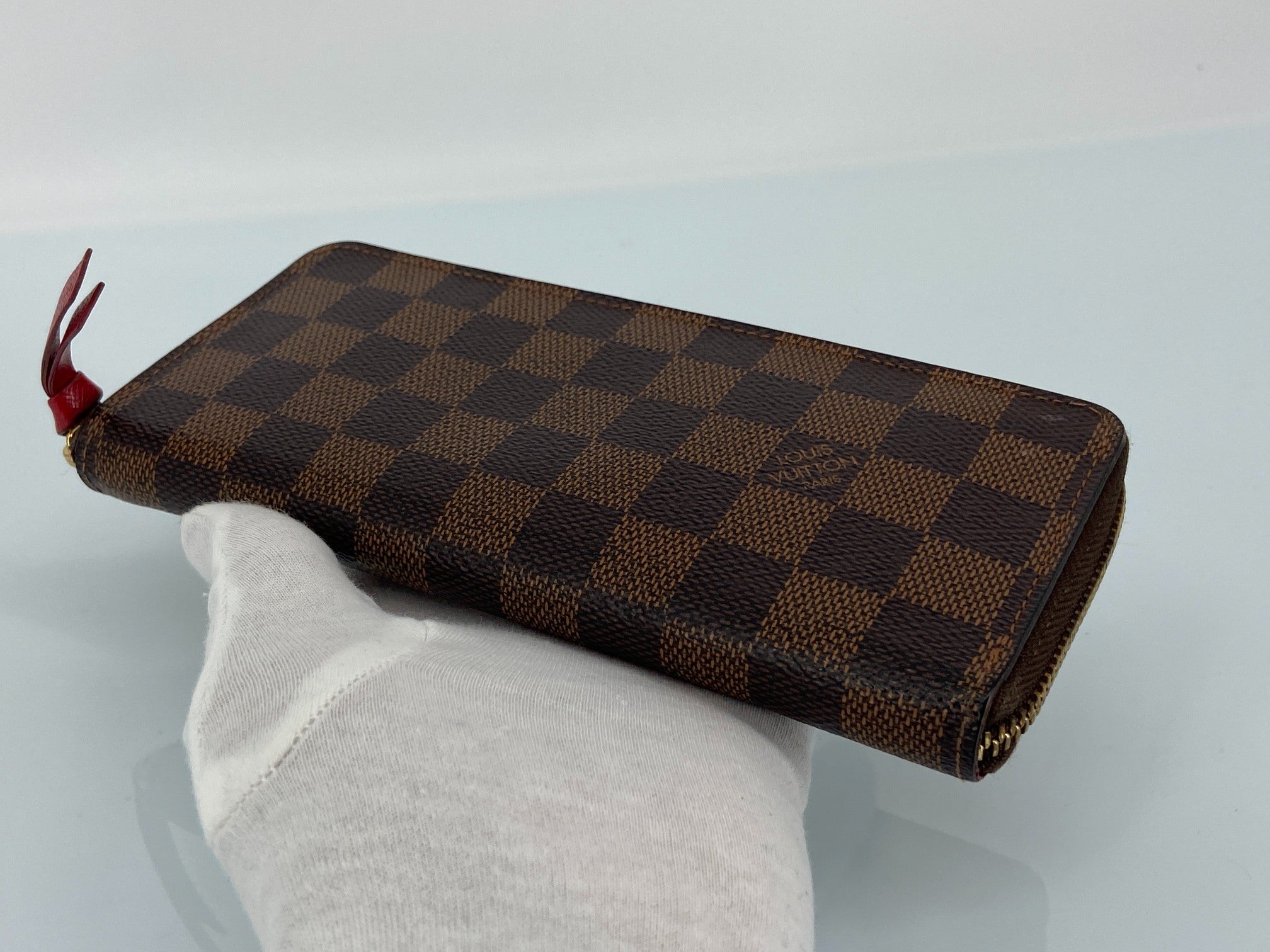 Louis Vuitton Clemence Zippy Wallet Damier Ebene Canvas