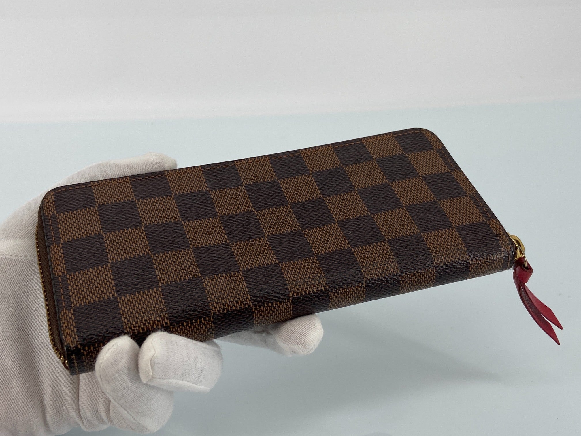 Louis Vuitton Clemence Zippy Wallet Damier Ebene Canvas