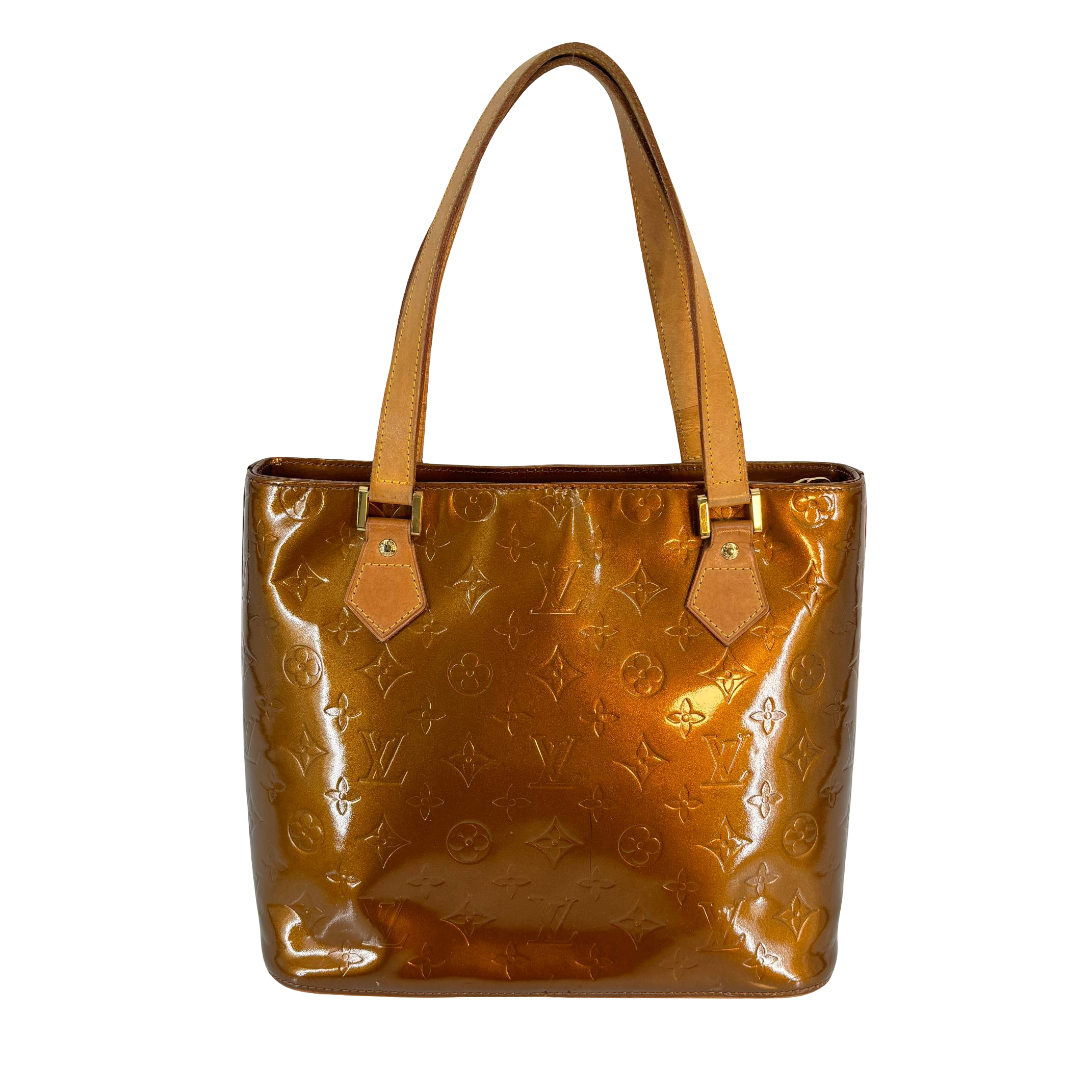 Louis Vuitton Houston Bag Brown Vernis Leather