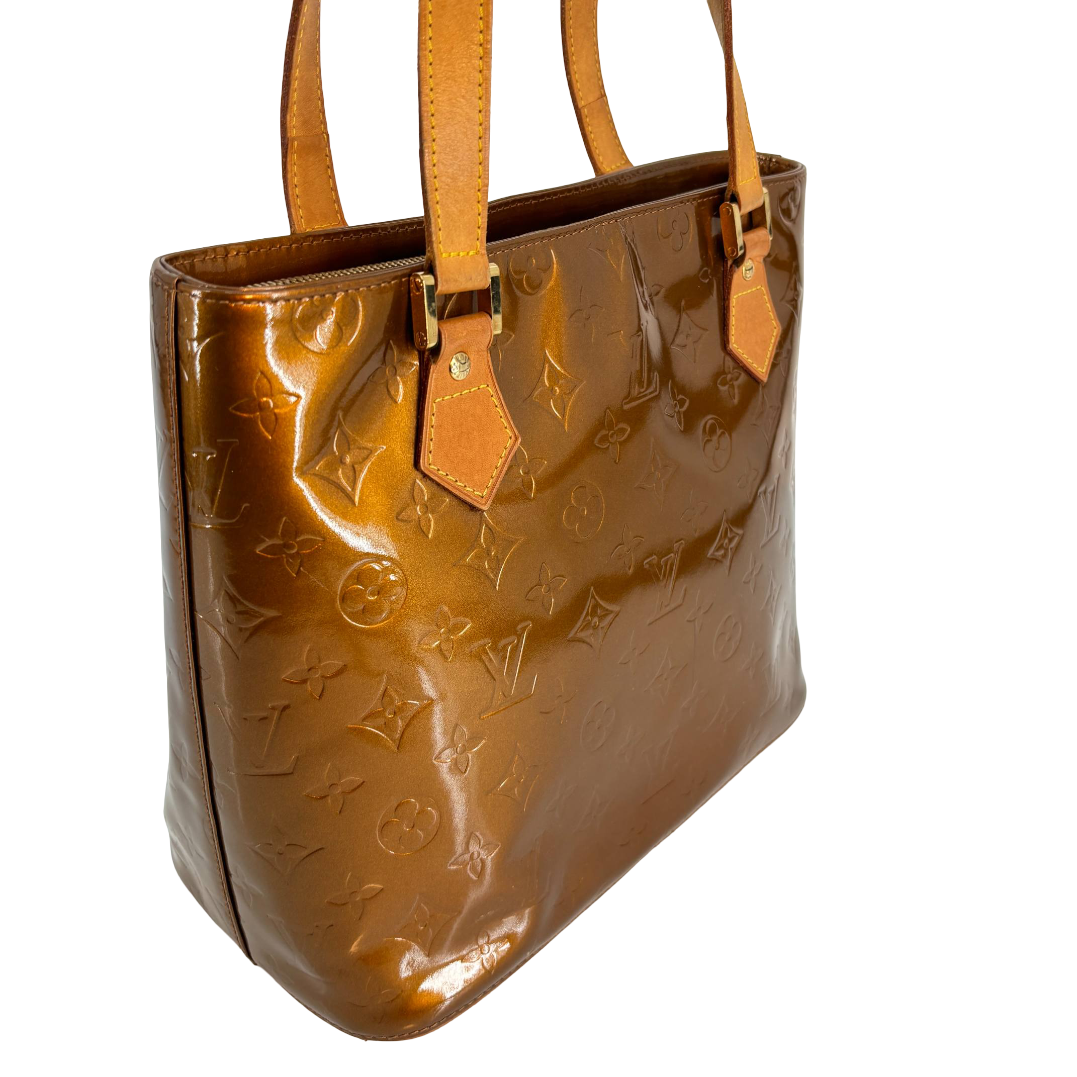 Louis Vuitton Houston Bag Brown Vernis Leather