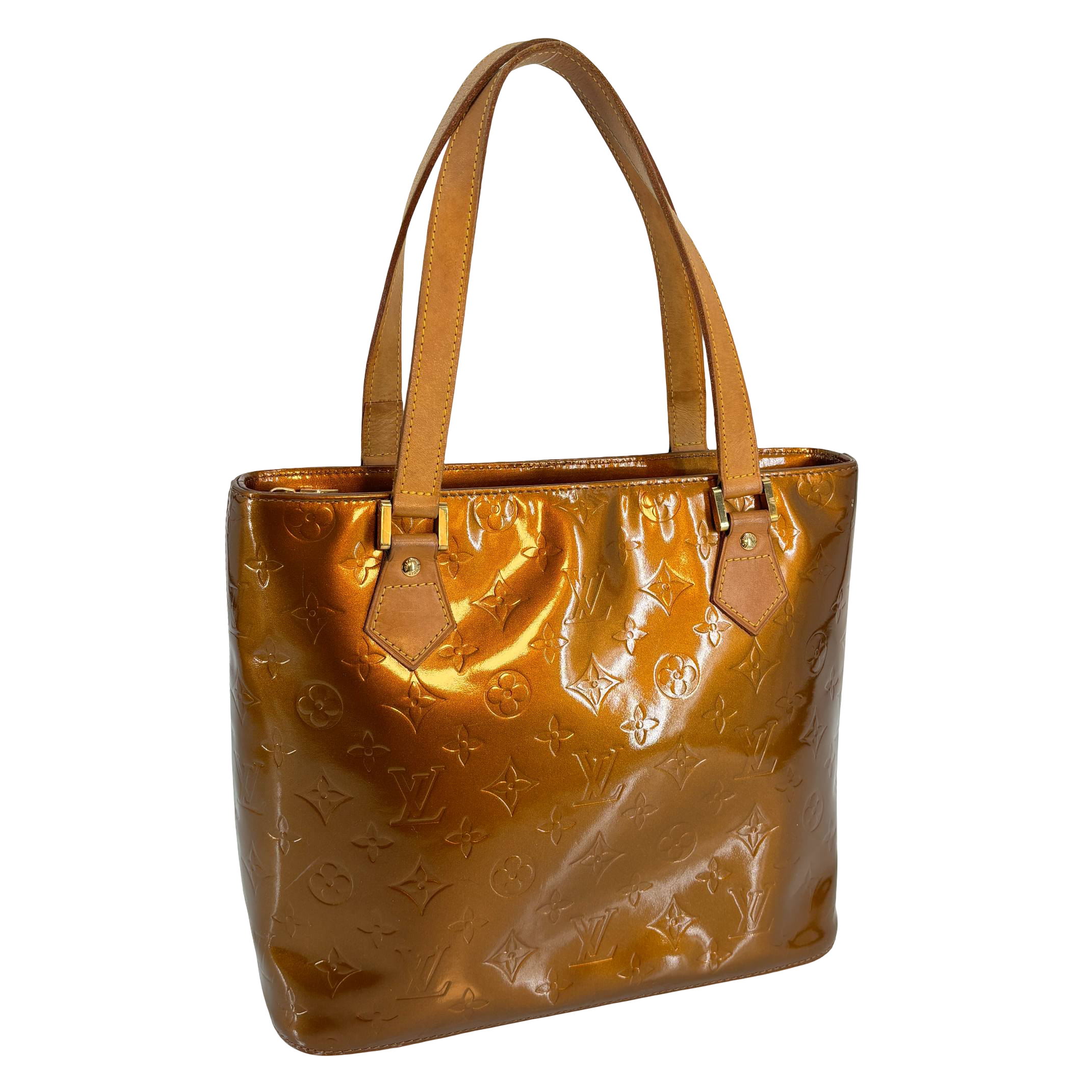 Louis Vuitton Houston Bag Brown Vernis Leather