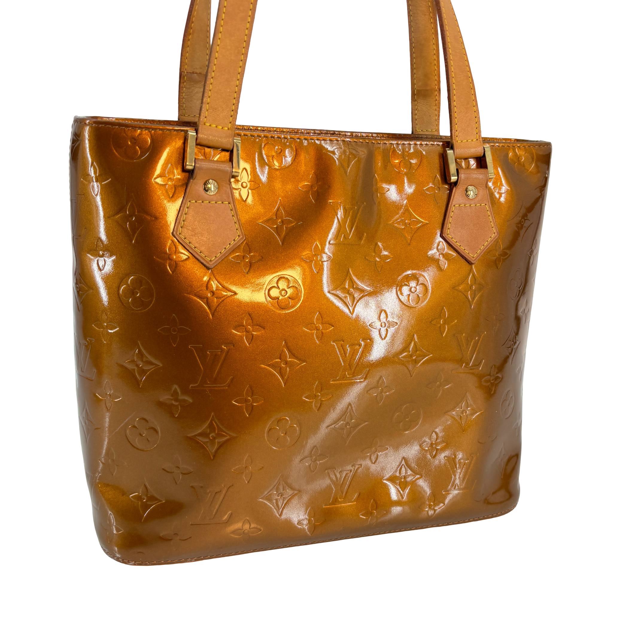 Louis Vuitton Houston Bag Brown Vernis Leather