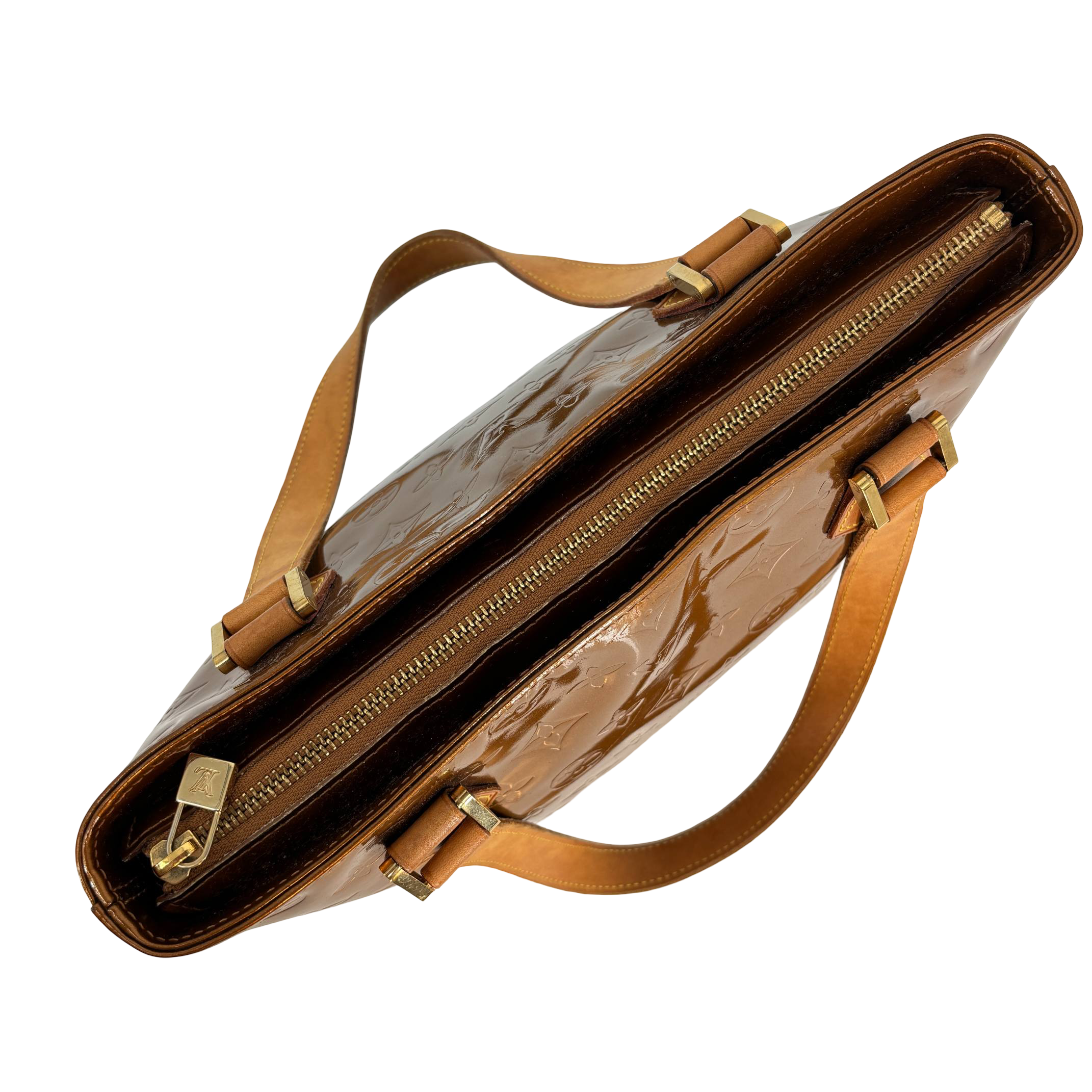 Louis Vuitton Houston Bag Brown Vernis Leather