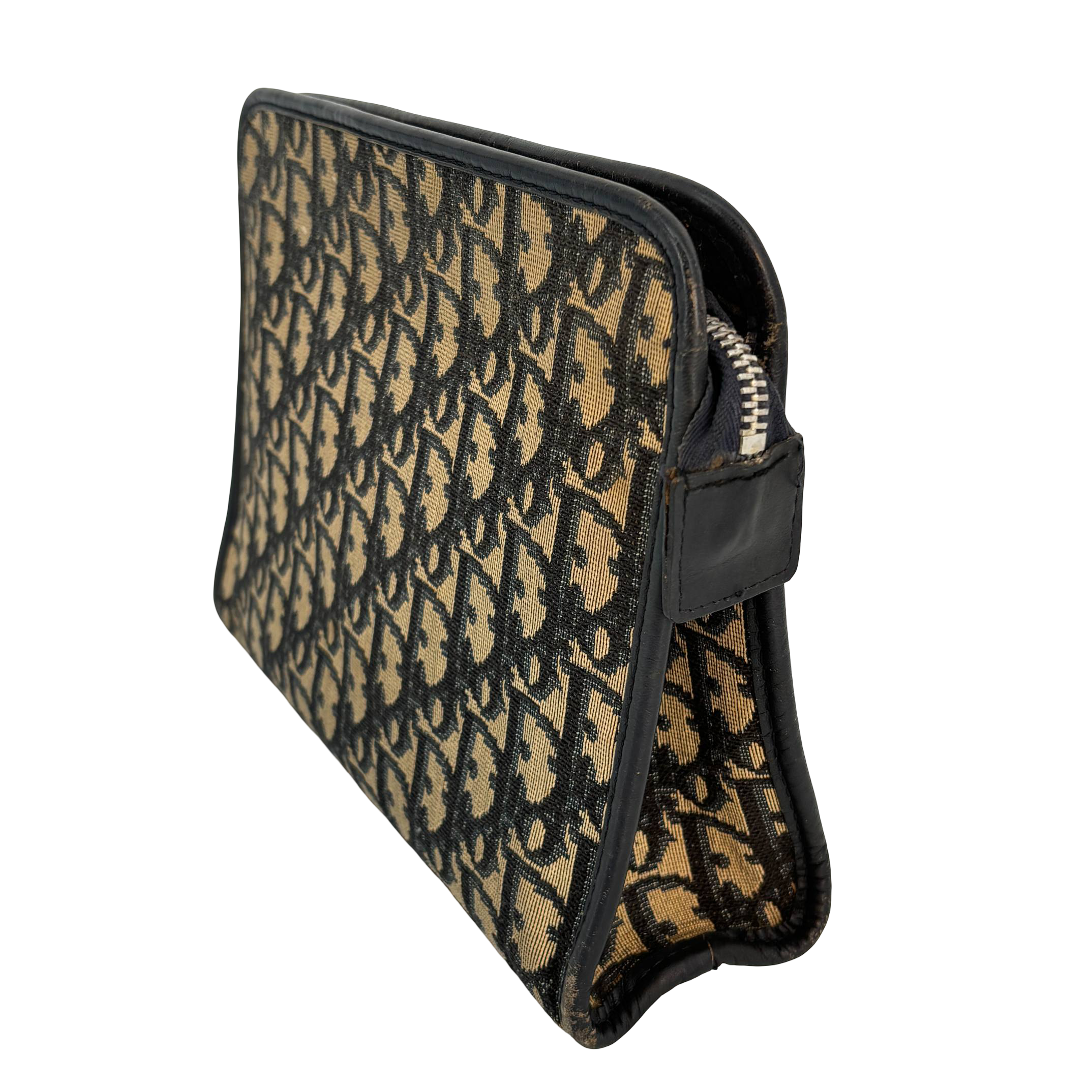 Christian Dior Oblique Clutch / Pouch Blue Trotter Monogram