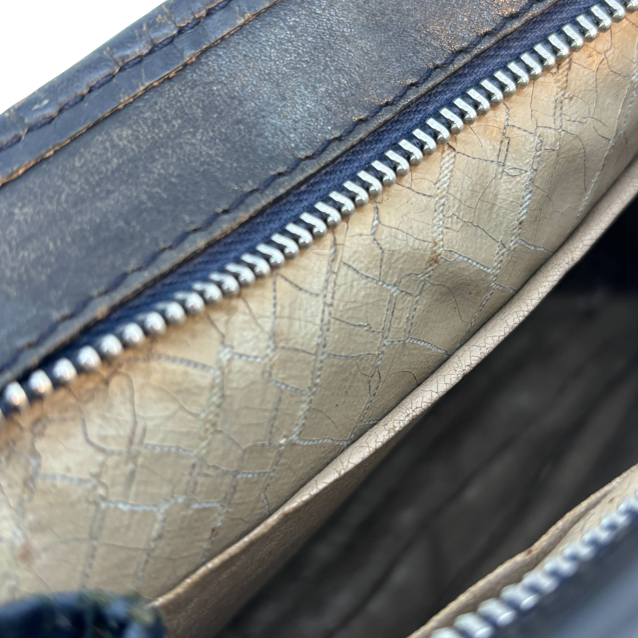 Christian Dior Oblique Clutch / Pouch Blue Trotter Monogram