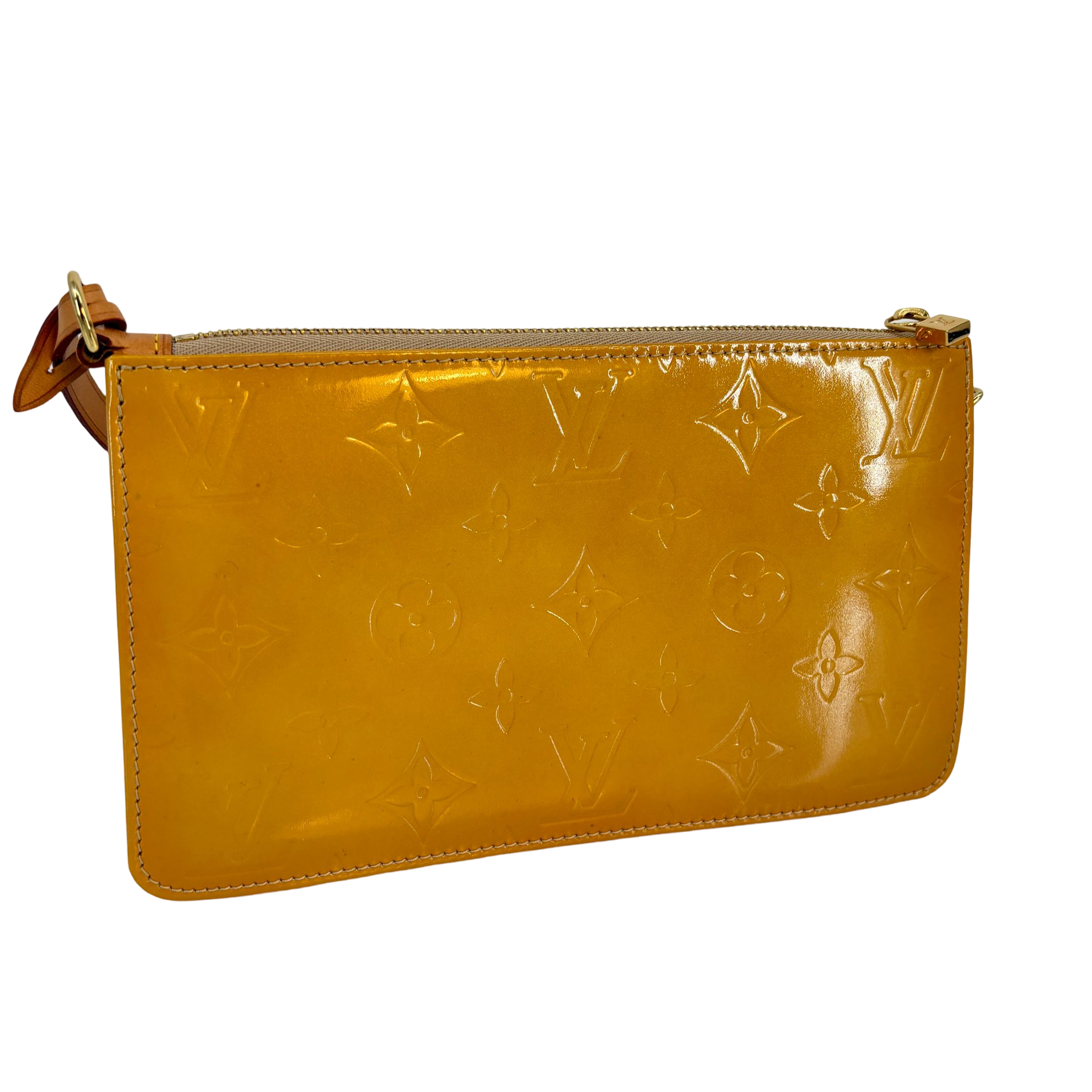 Louis Vuitton Pochette Lexington Yellow Vernis Monogram Leather