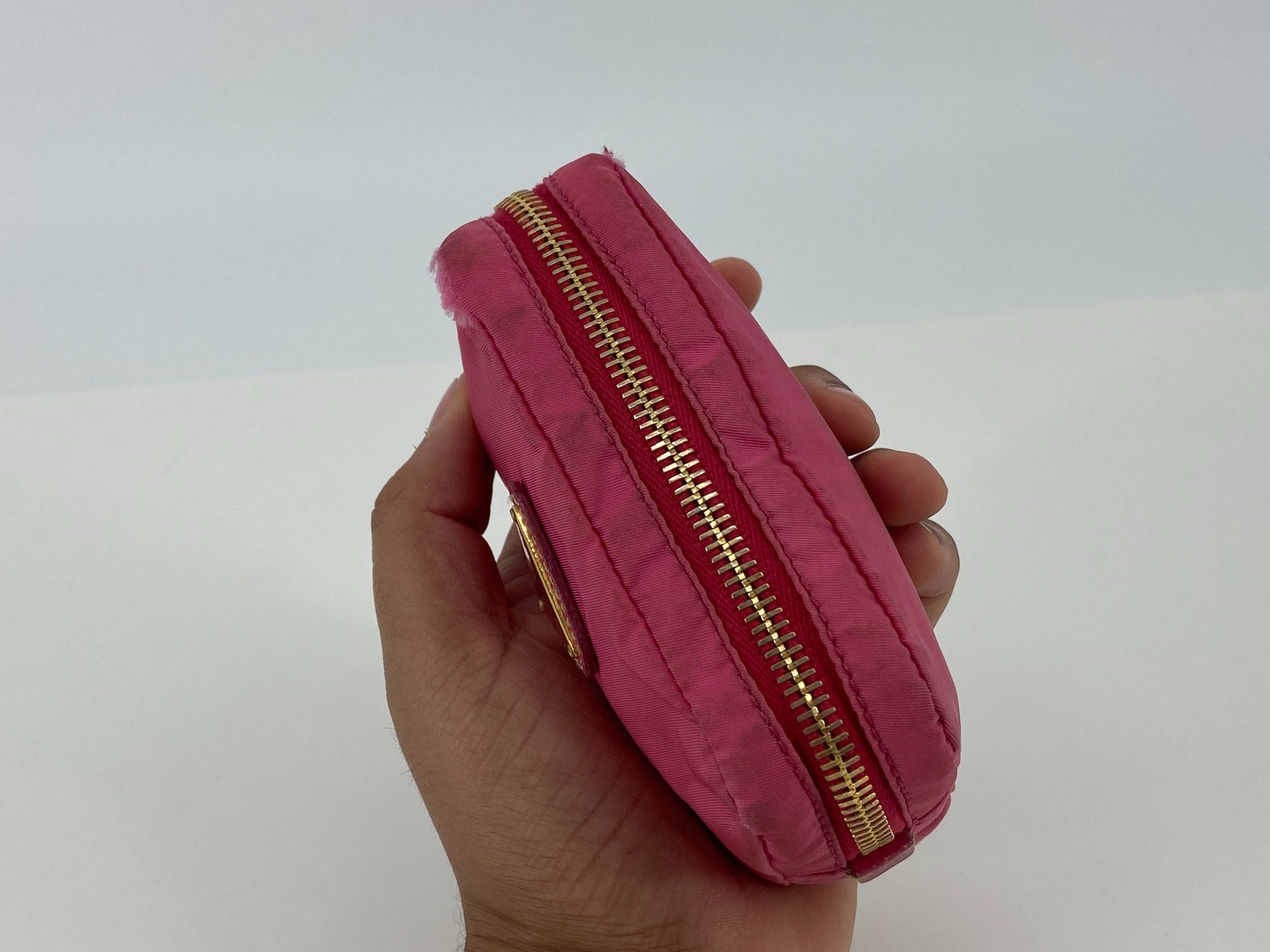 Prada Tessuto Nylon Pouch Pink