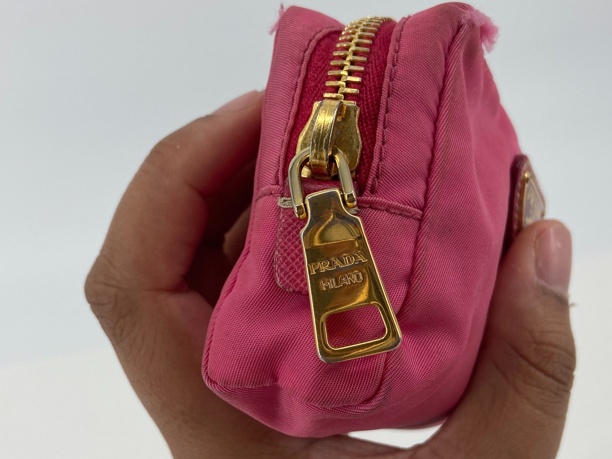 Prada Tessuto Nylon Pouch Pink