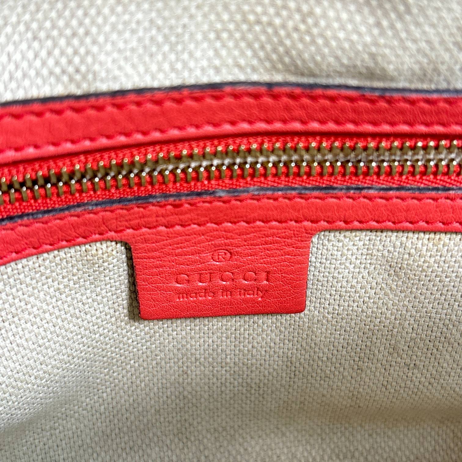 Gucci Soho Interlocking Chain Bag Red Leather