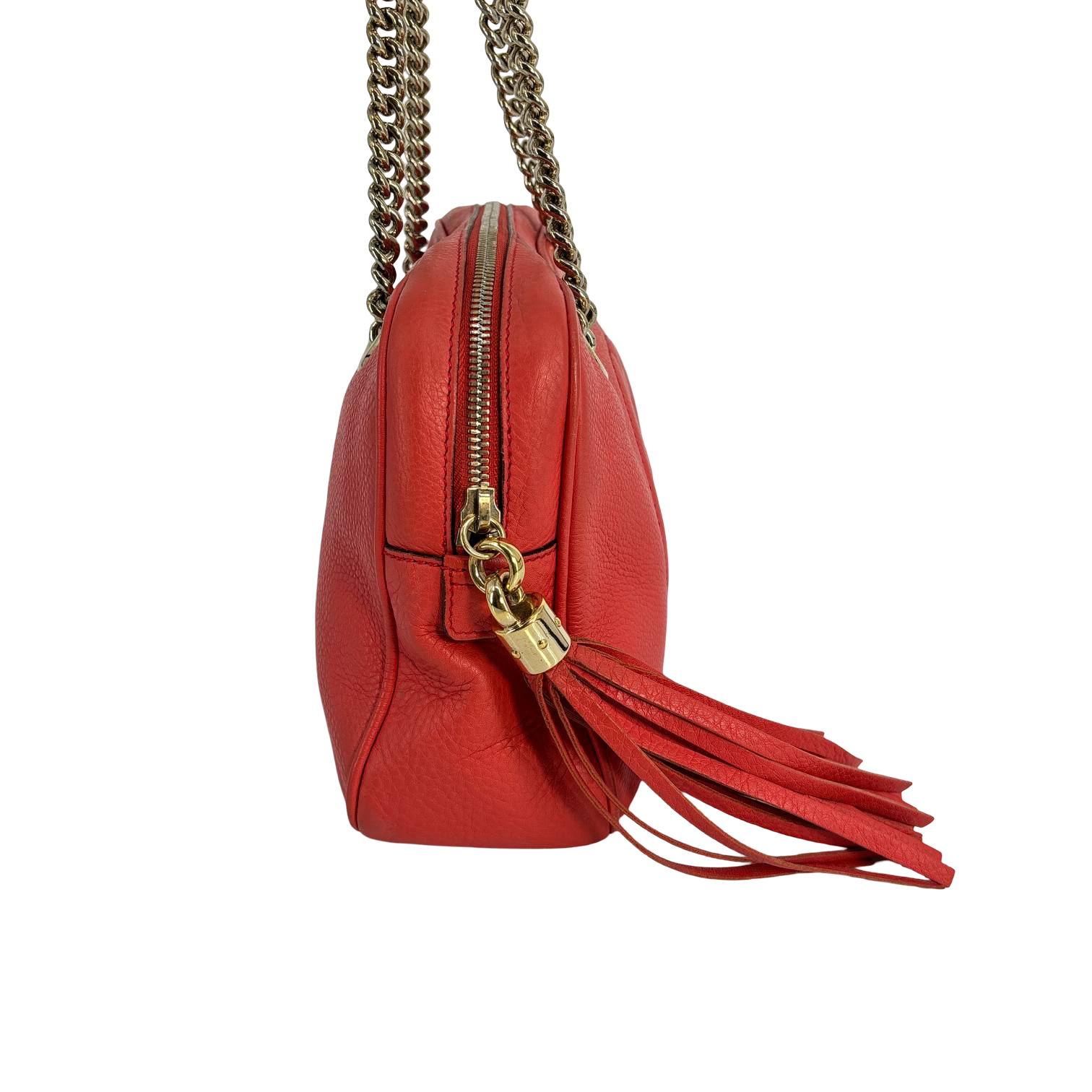 Gucci Soho Interlocking Chain Bag Red Leather